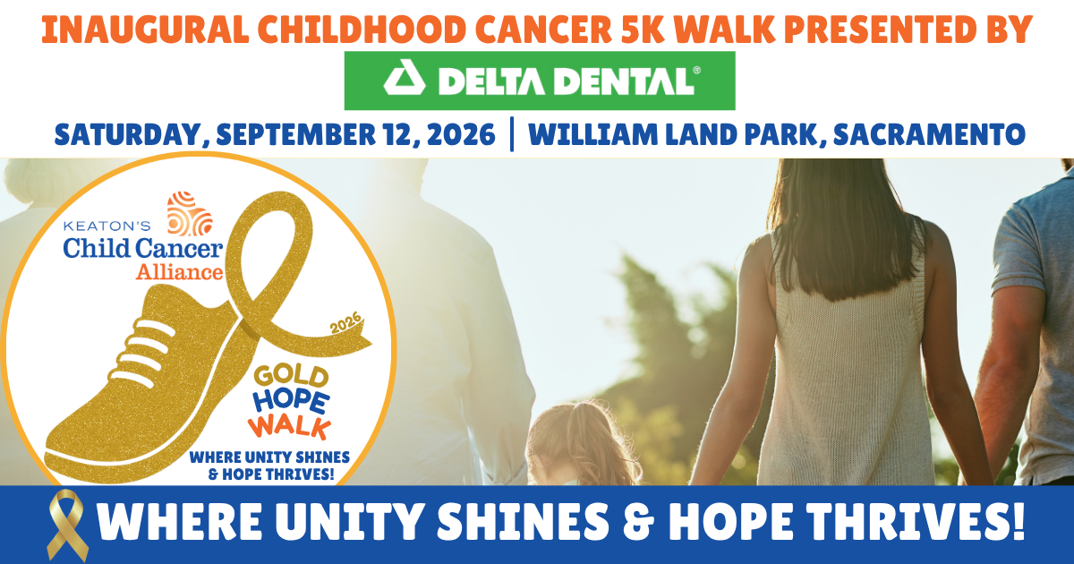 Campaign cover image for Keaton's Inaugural 5K Gold Hope Walk - Presented by Delta Dental