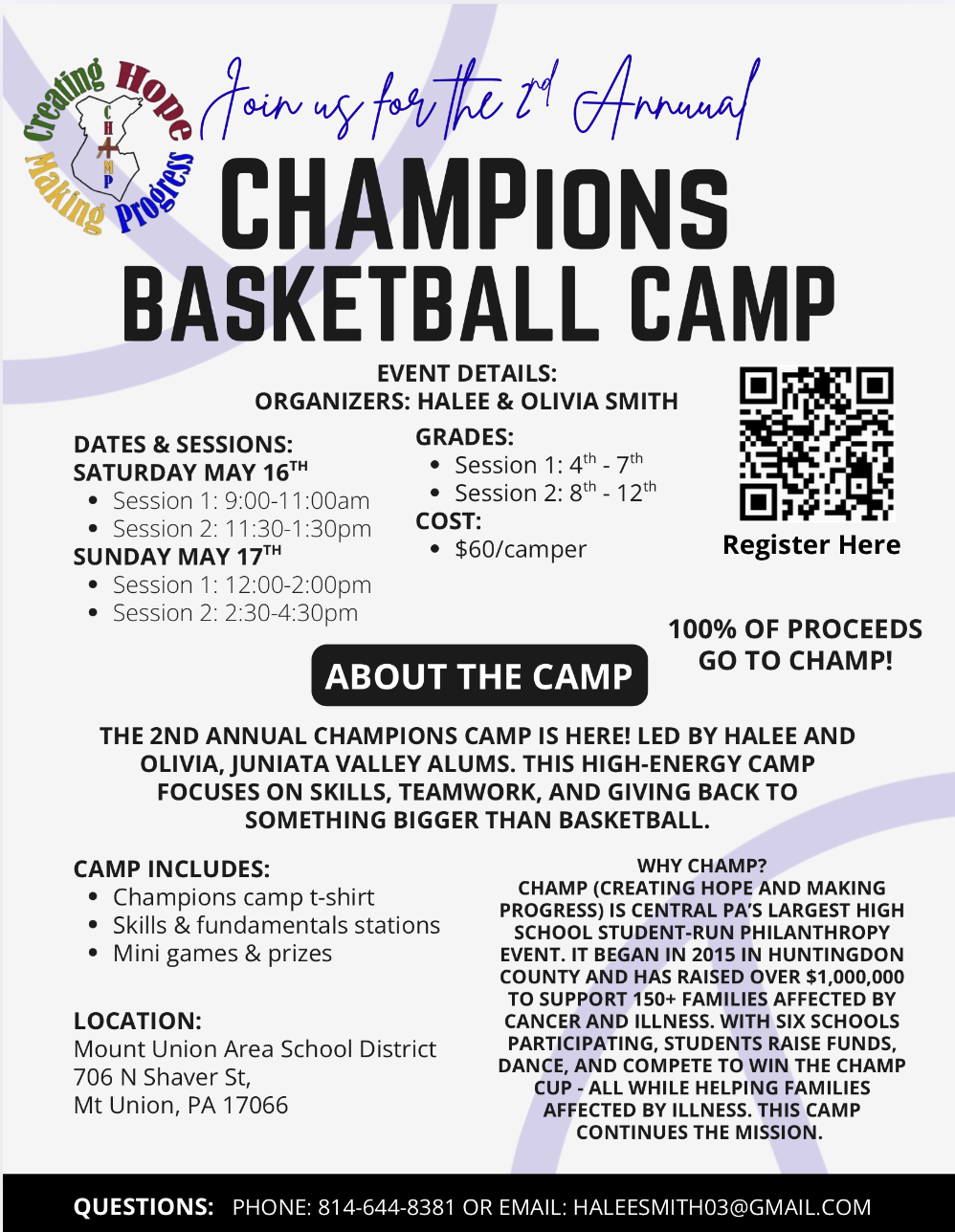 Campaign cover image for 2026 CHAMPions Basketball Camp