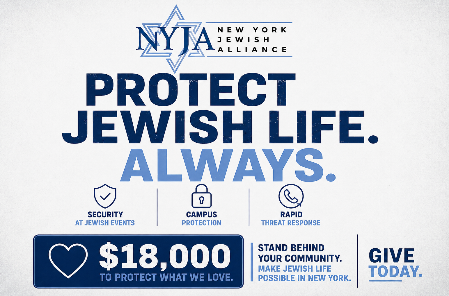 Campaign cover for NYJA: The New York Jewish Alliance Security Fund