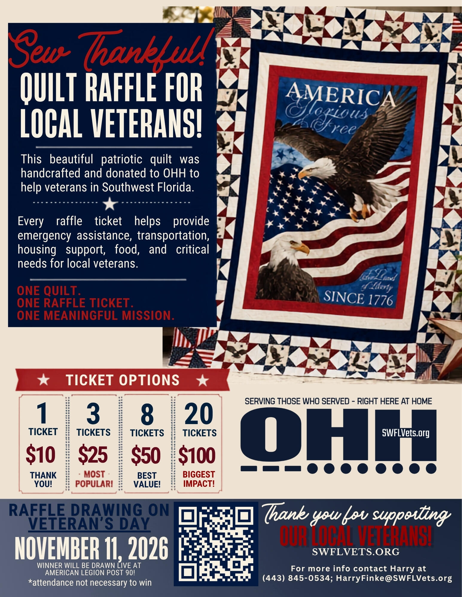 Campaign cover image for OHH Quilt Raffle