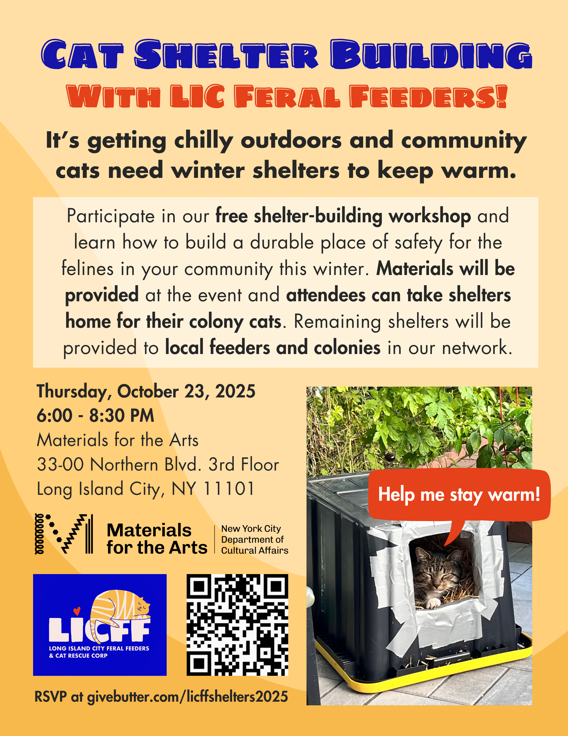 Campaign cover image for Cat Shelter Building with LIC Feral Feeders!