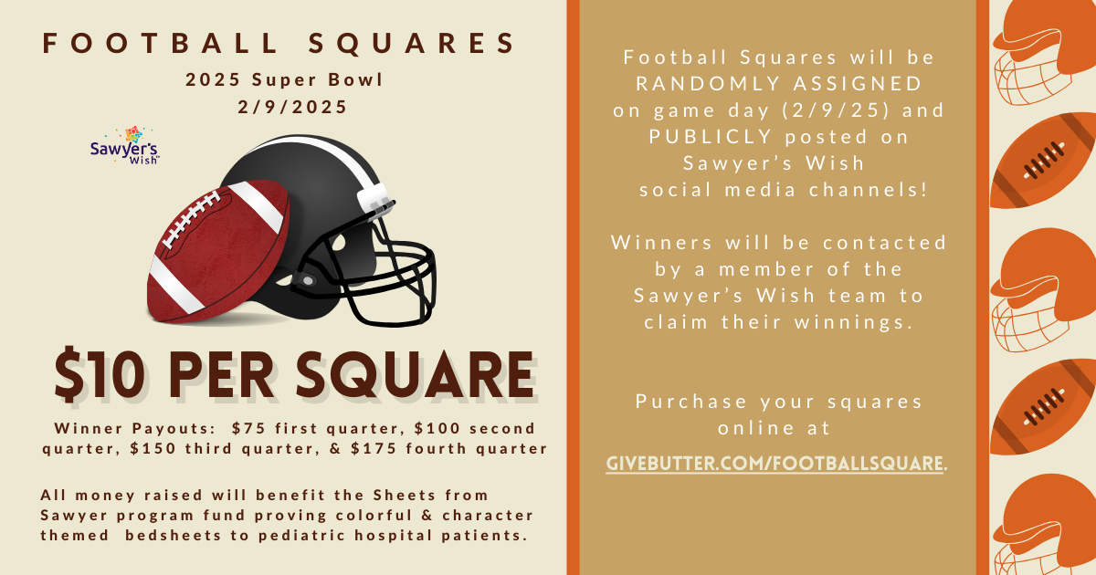 Campaign cover image for Super Bowl Squares benefiting Sawyer's Wish