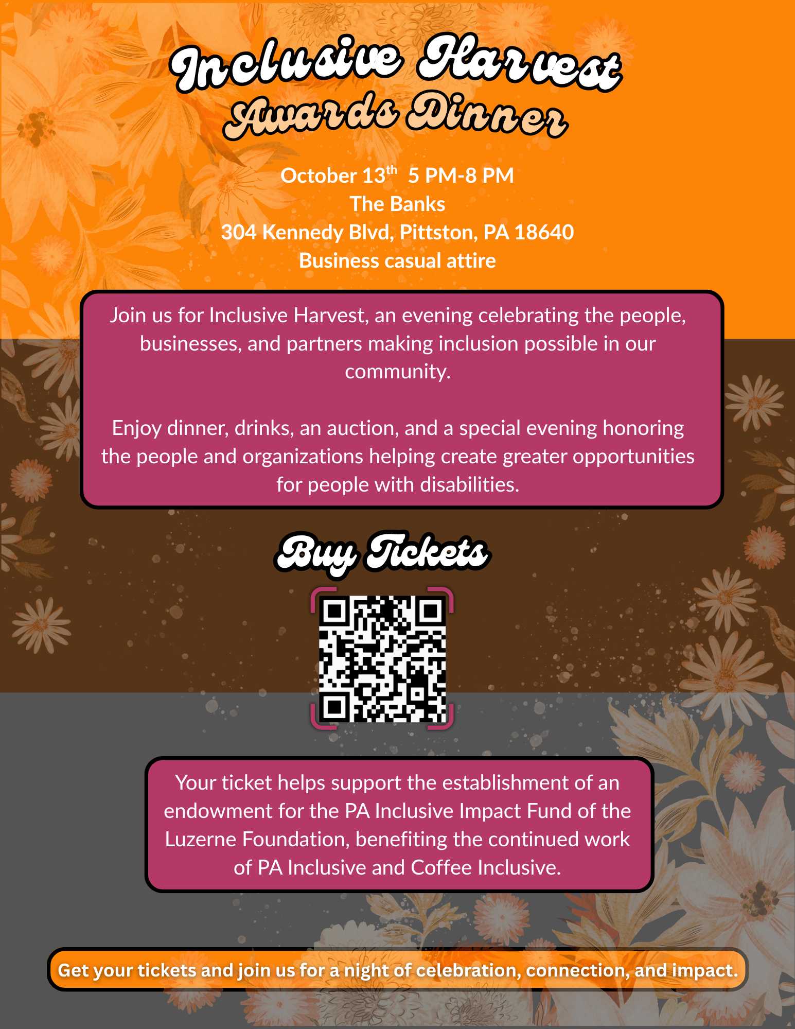 Campaign cover image for Inclusive Harvest Awards Dinner