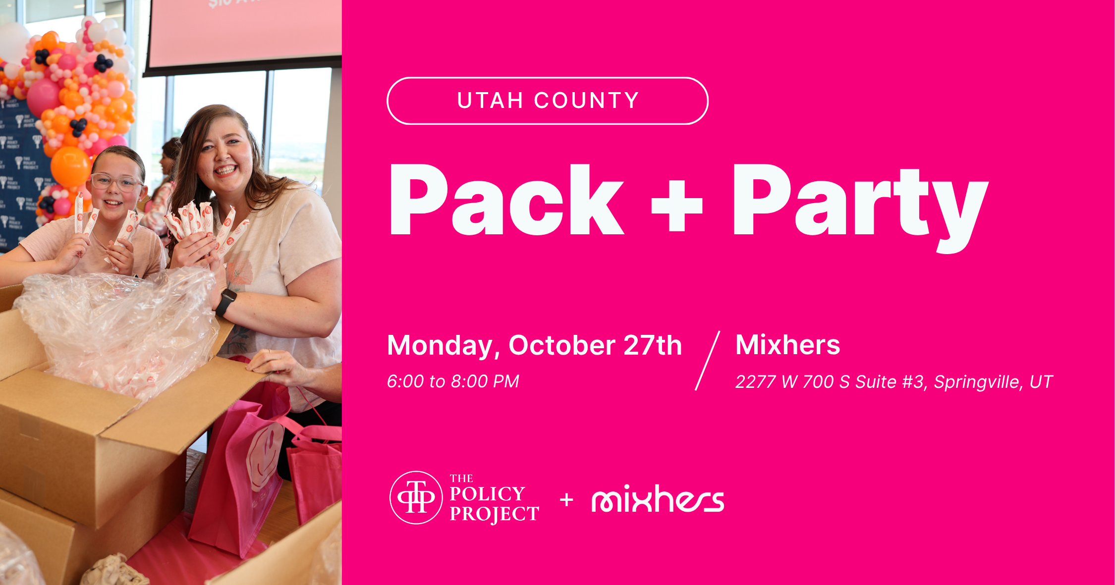 Campaign cover image for Utah County: Pack + Party