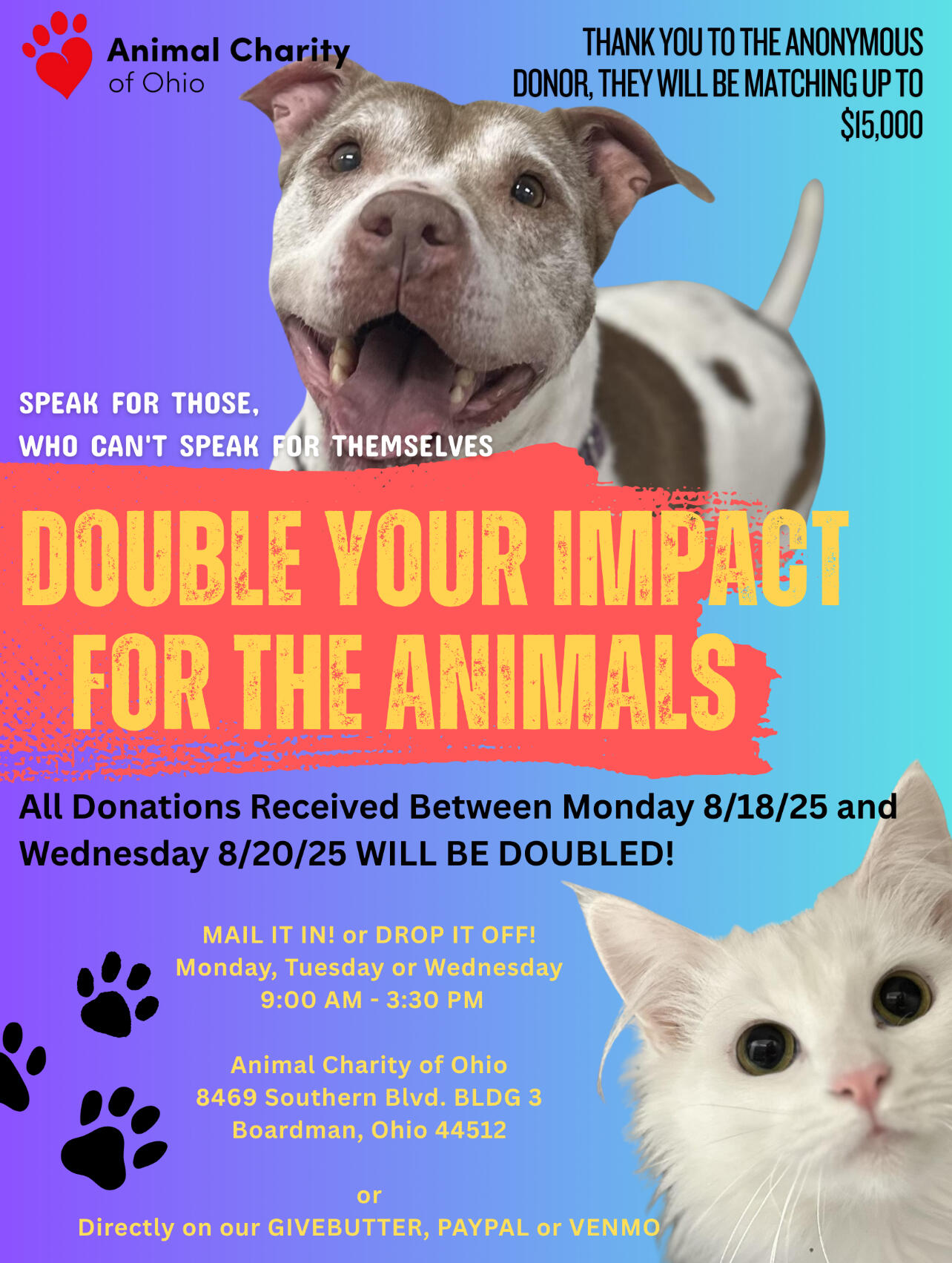 Campaign cover image for $15,000 Double Your Impact!