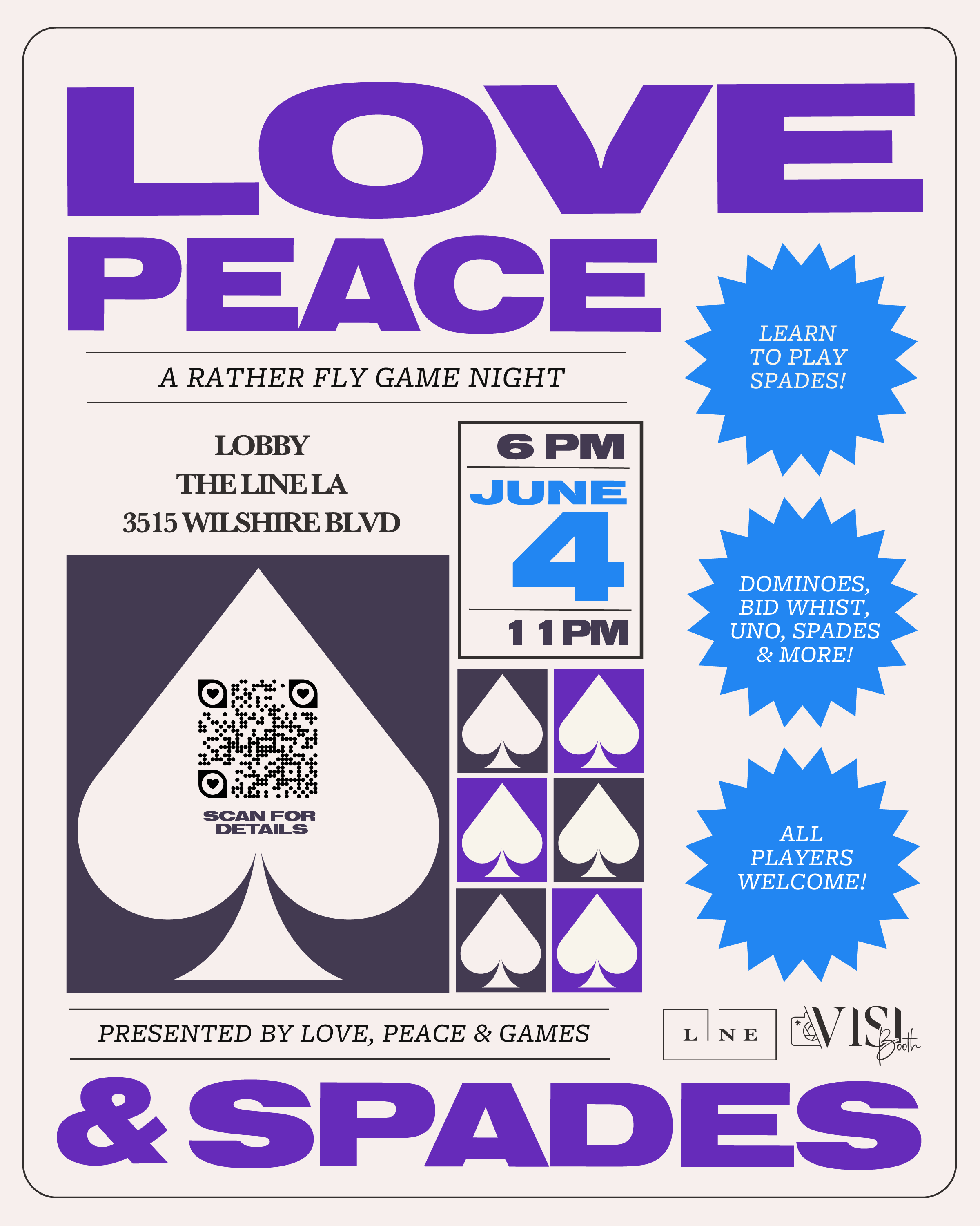 Campaign cover image for Love, Peace & Spades: Black Music Month Game Night