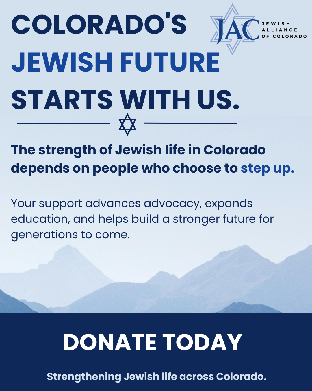 Campaign cover for Jewish Alliance of Colorado