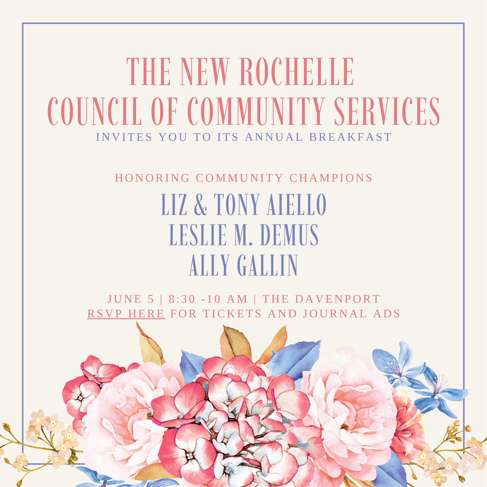 Campaign cover image for New Rochelle Council of Community Services Annual Celebratory Breakfast 2026