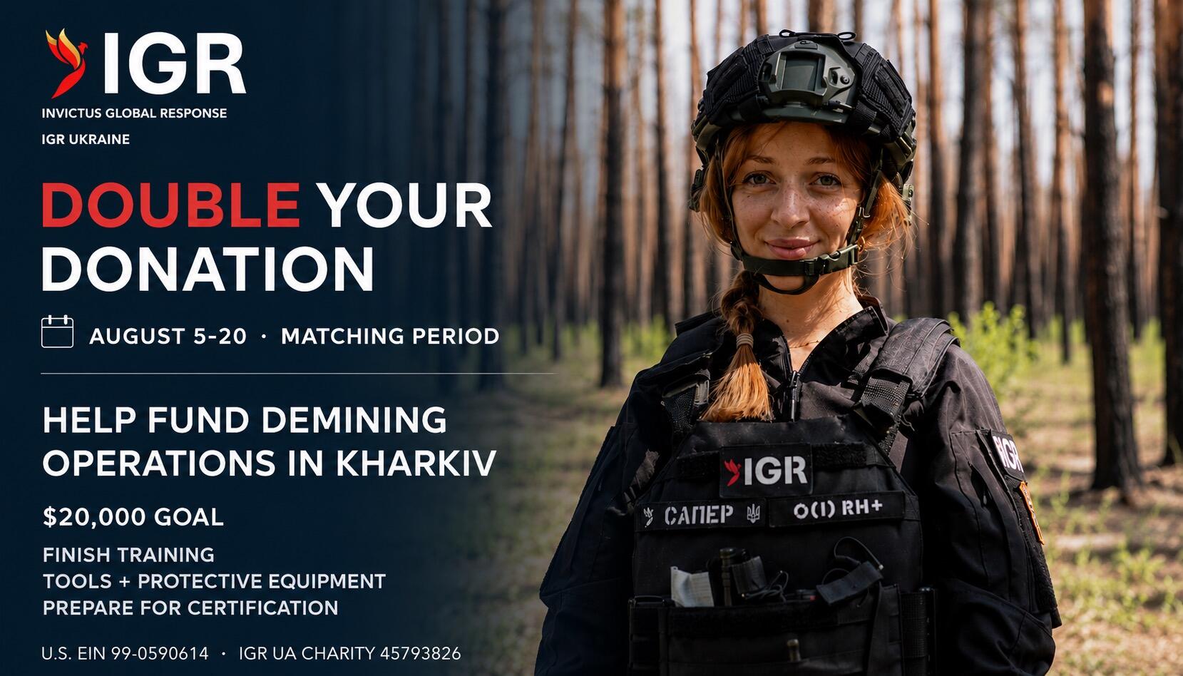 Campaign cover image for Double Your Impact for Invictus Global Response