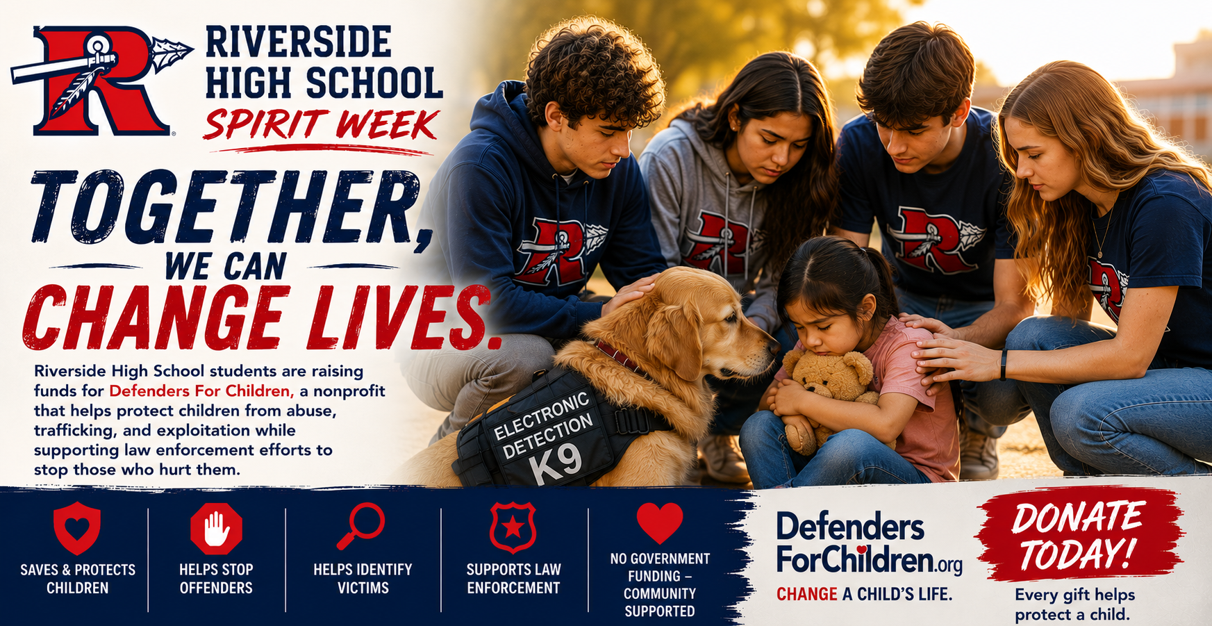 Campaign cover image for Help Riverside Save Children - Spirit Week