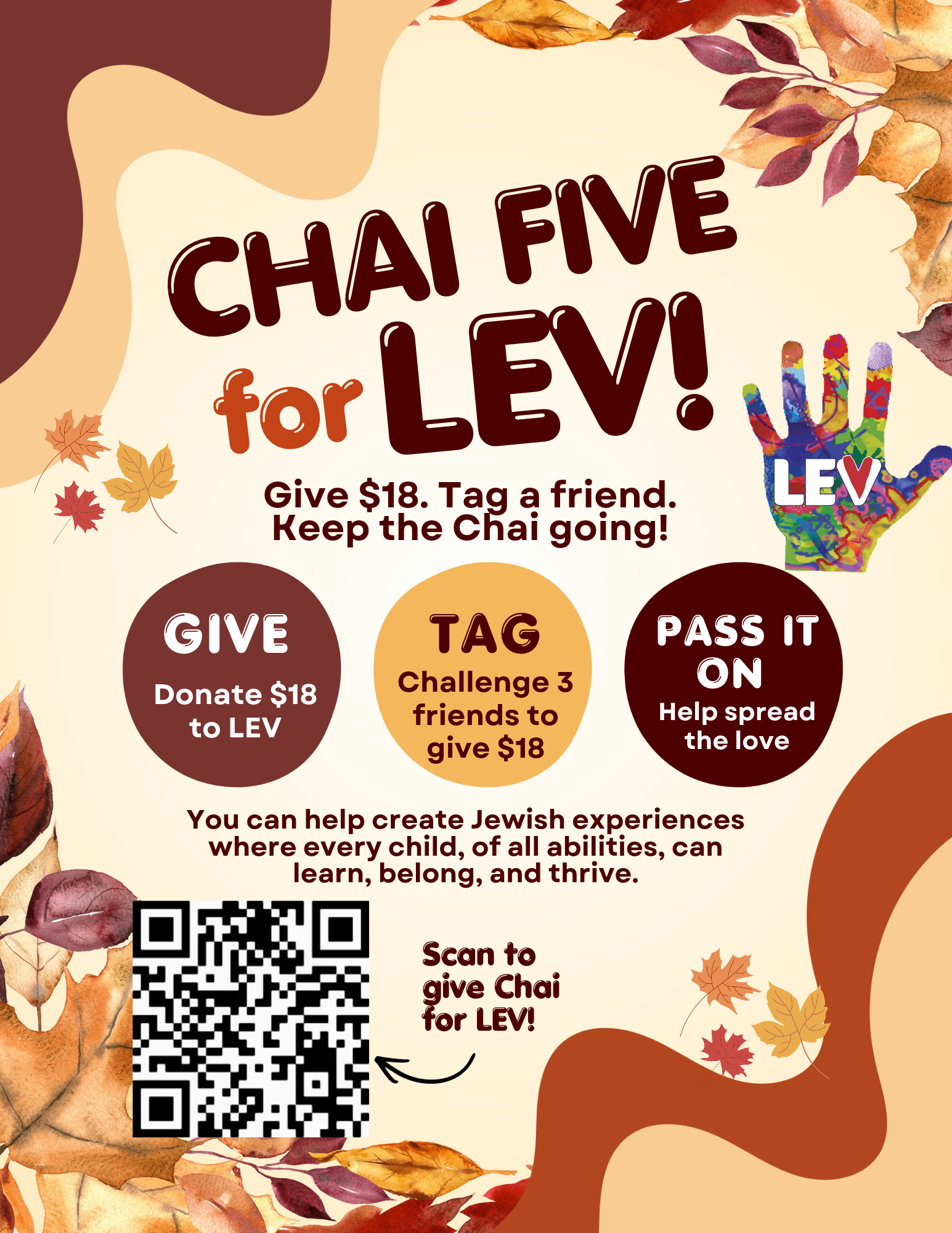 Campaign cover image for Chai Five for LEV !