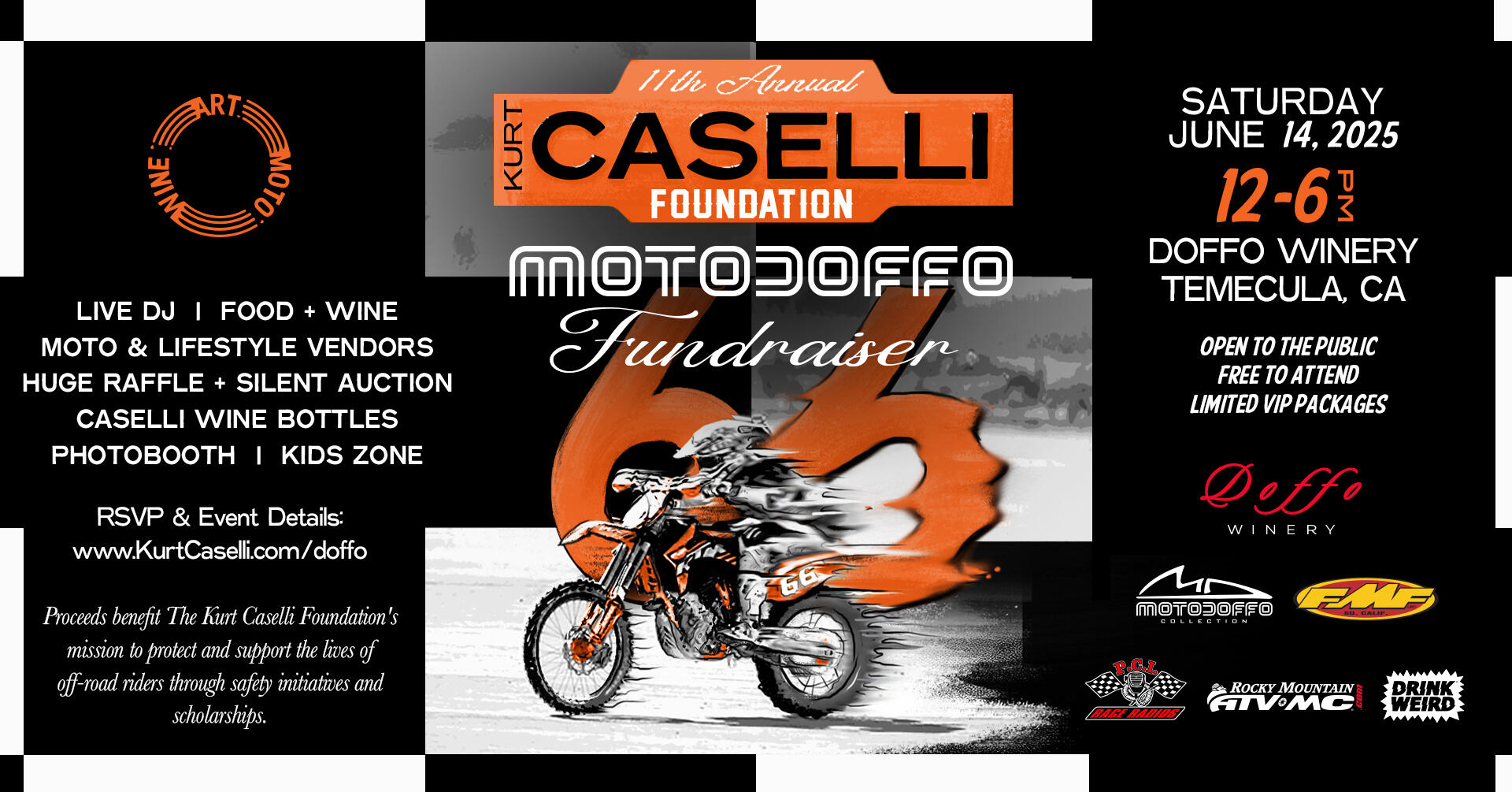 Campaign cover image for 11th Annual Kurt Caselli Foundation MotoDoffo Fundraiser 🧡🏁