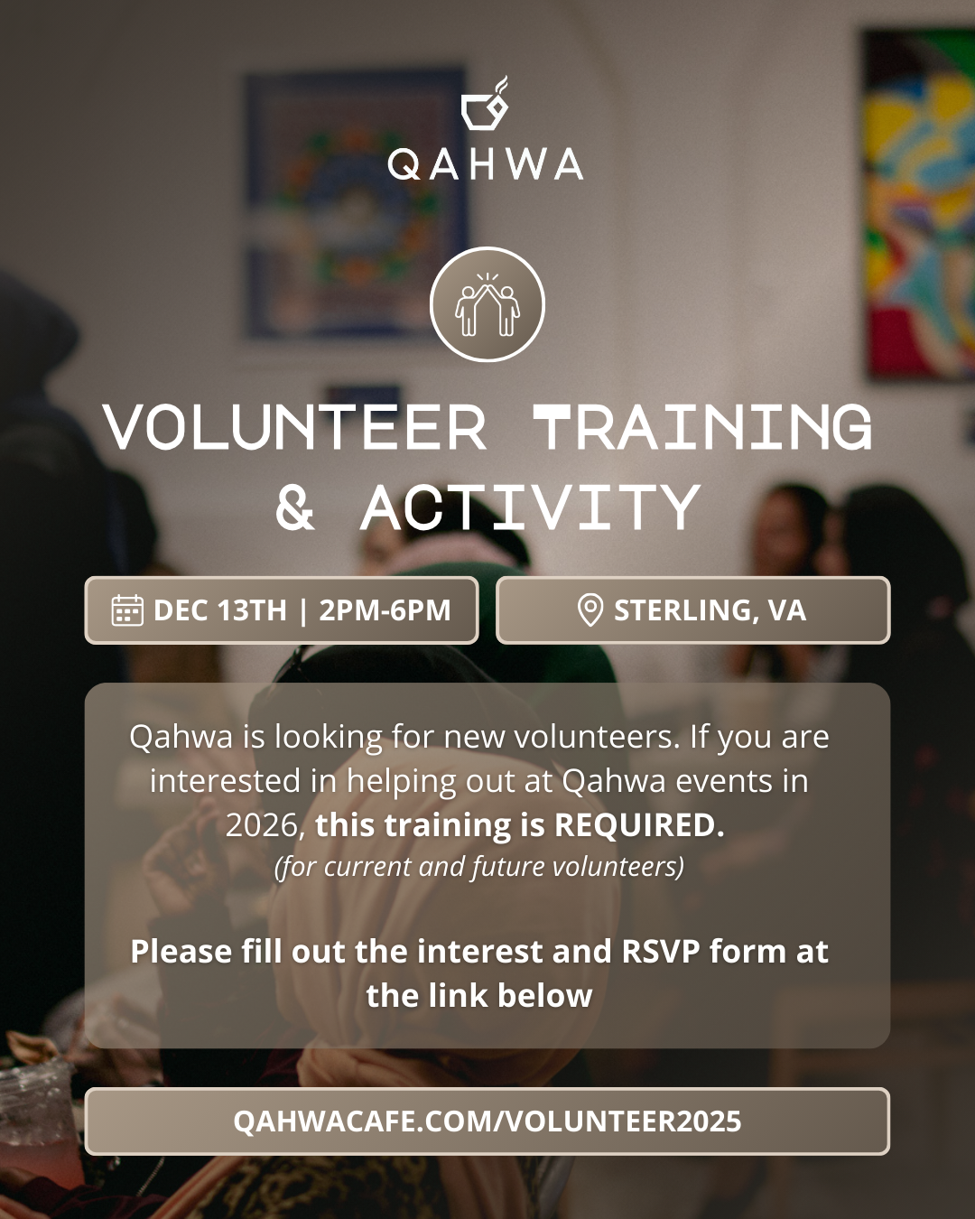 Campaign cover image for 2026 Qahwa Volunteer Training & Activity