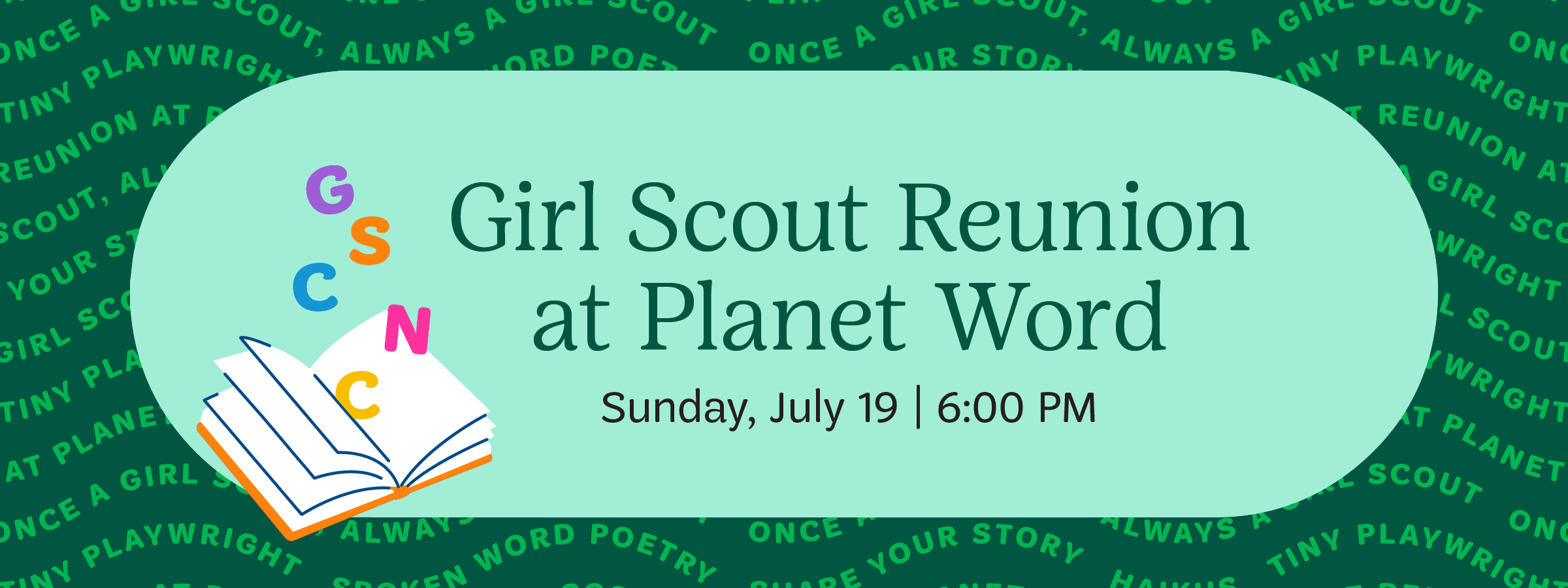 Campaign cover image for 2026 Girl Scout Reunion at Planet Word