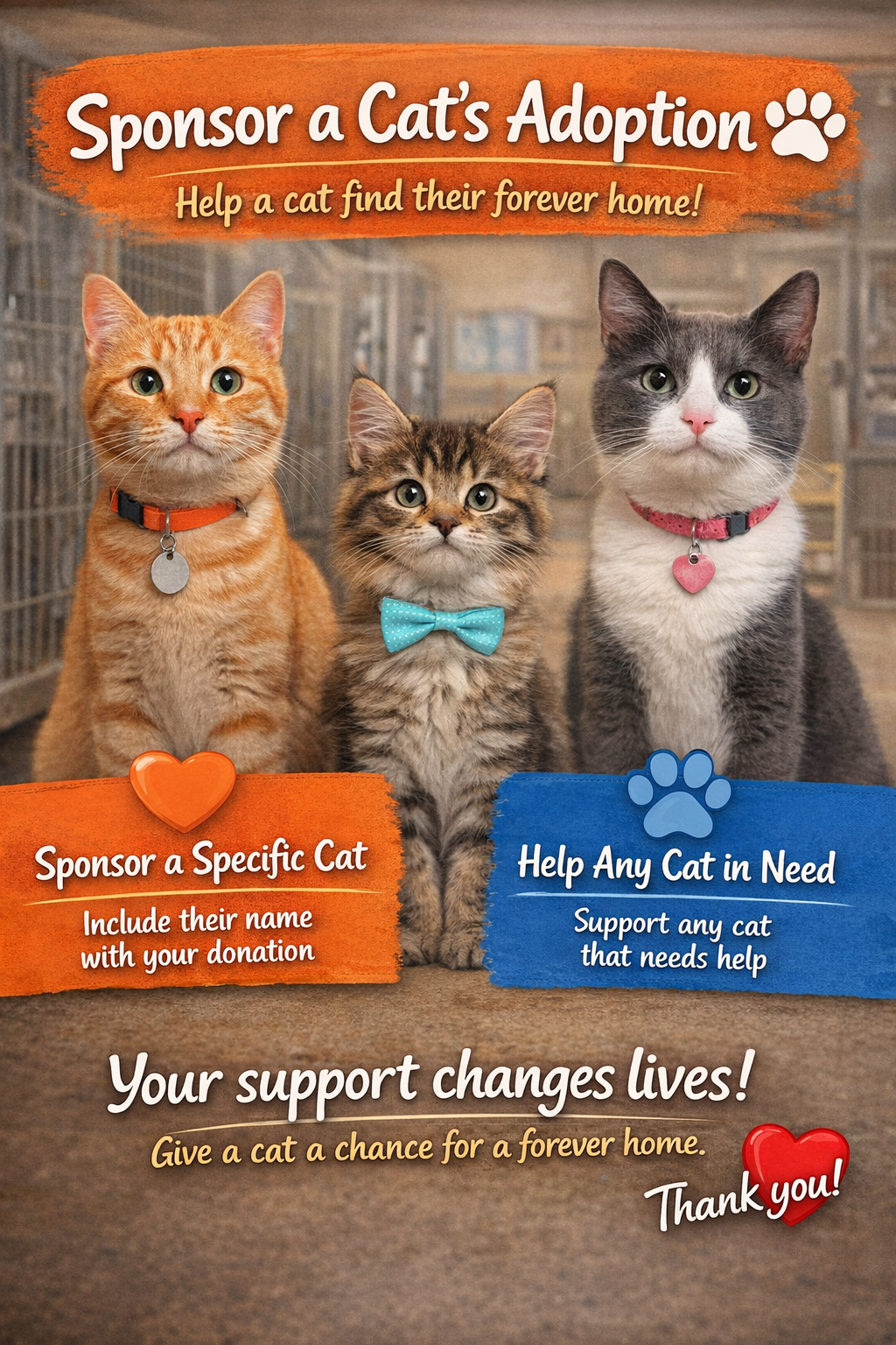 Campaign cover image for Support a Cat Adoption