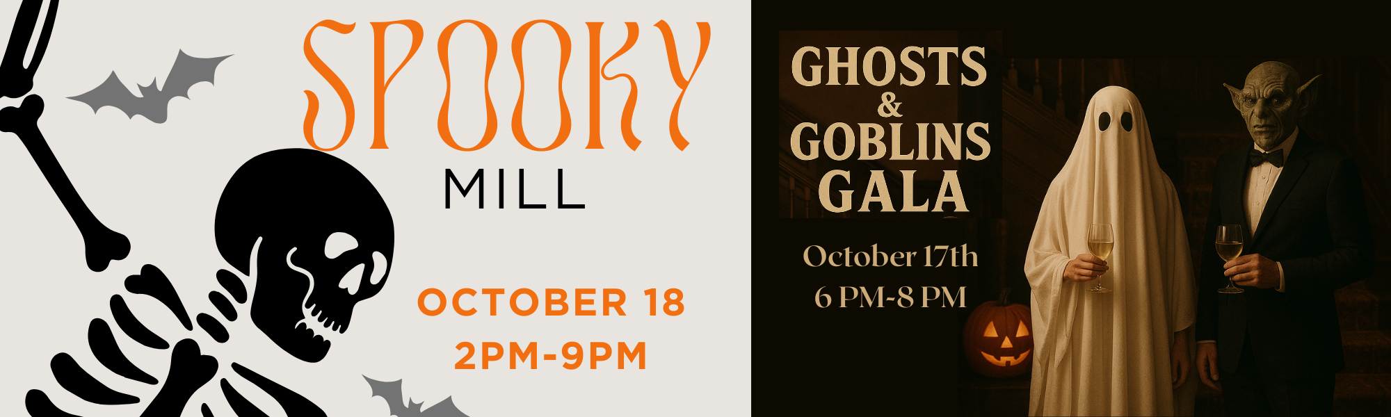 Campaign cover image for Spooky Mill 2025 & 1st Annual Ghosts & Goblins Gala