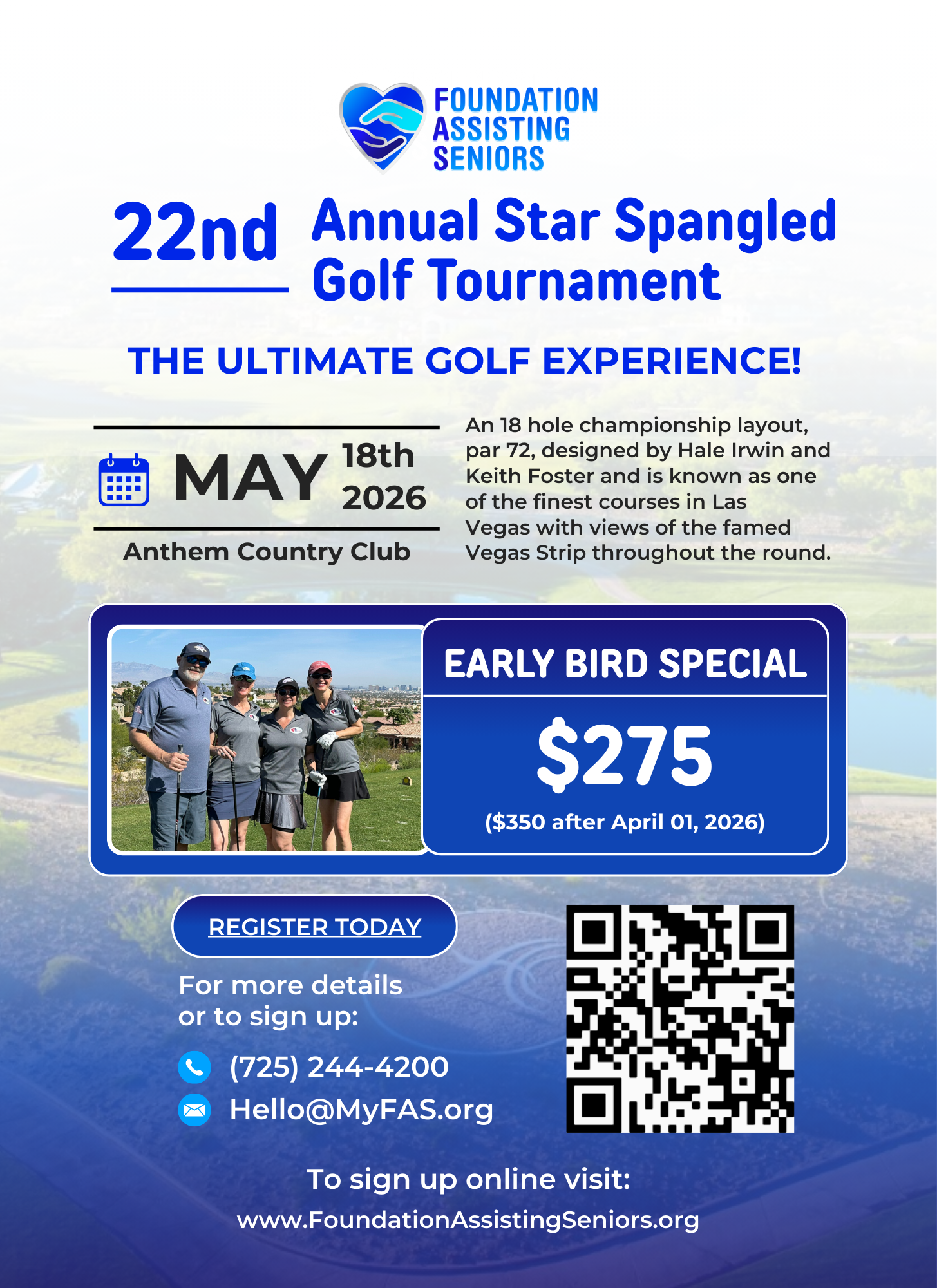 Campaign cover image for 22nd Annual Star-Spangled Golf Tournament