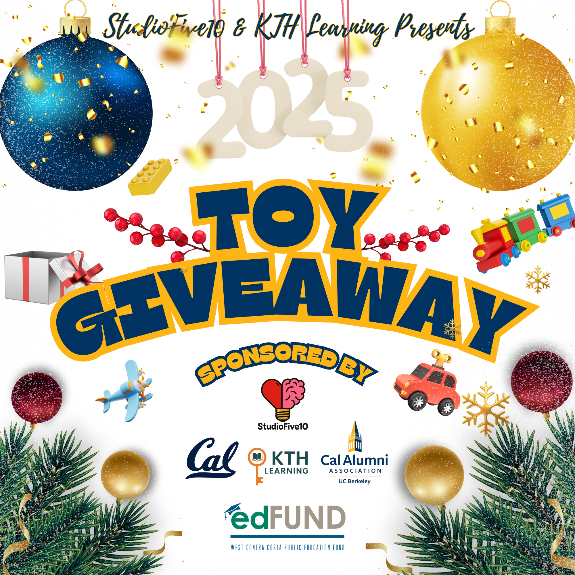 Campaign cover image for Help Us raise funds for our 2nd Annual UC Berkeley x StudioFive10 Toy Giveaway