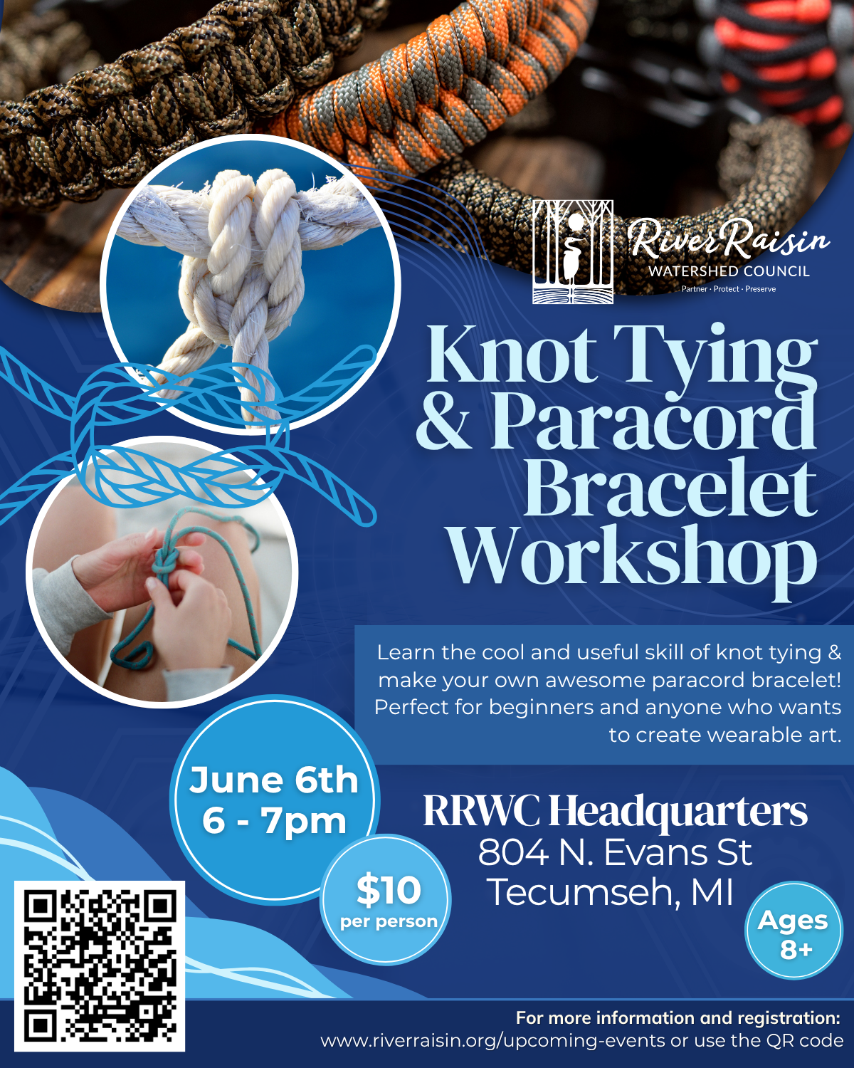 Campaign cover image for Knot Tying & Paracord Bracelet Workshop