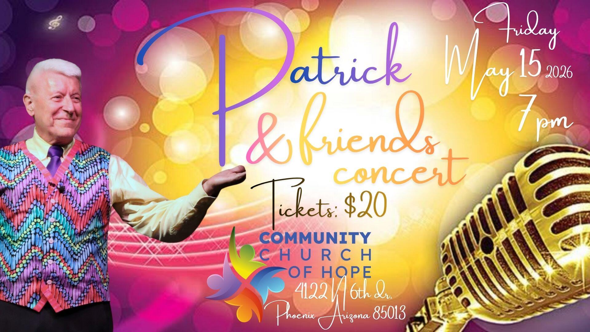 Campaign cover image for Patrick & Friends Concert