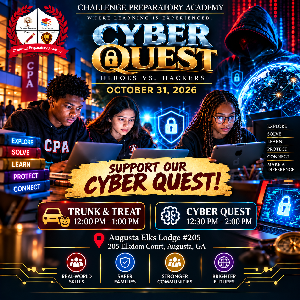 Campaign cover image for Challenge Preparatory Academy's Cyber Quest 2026