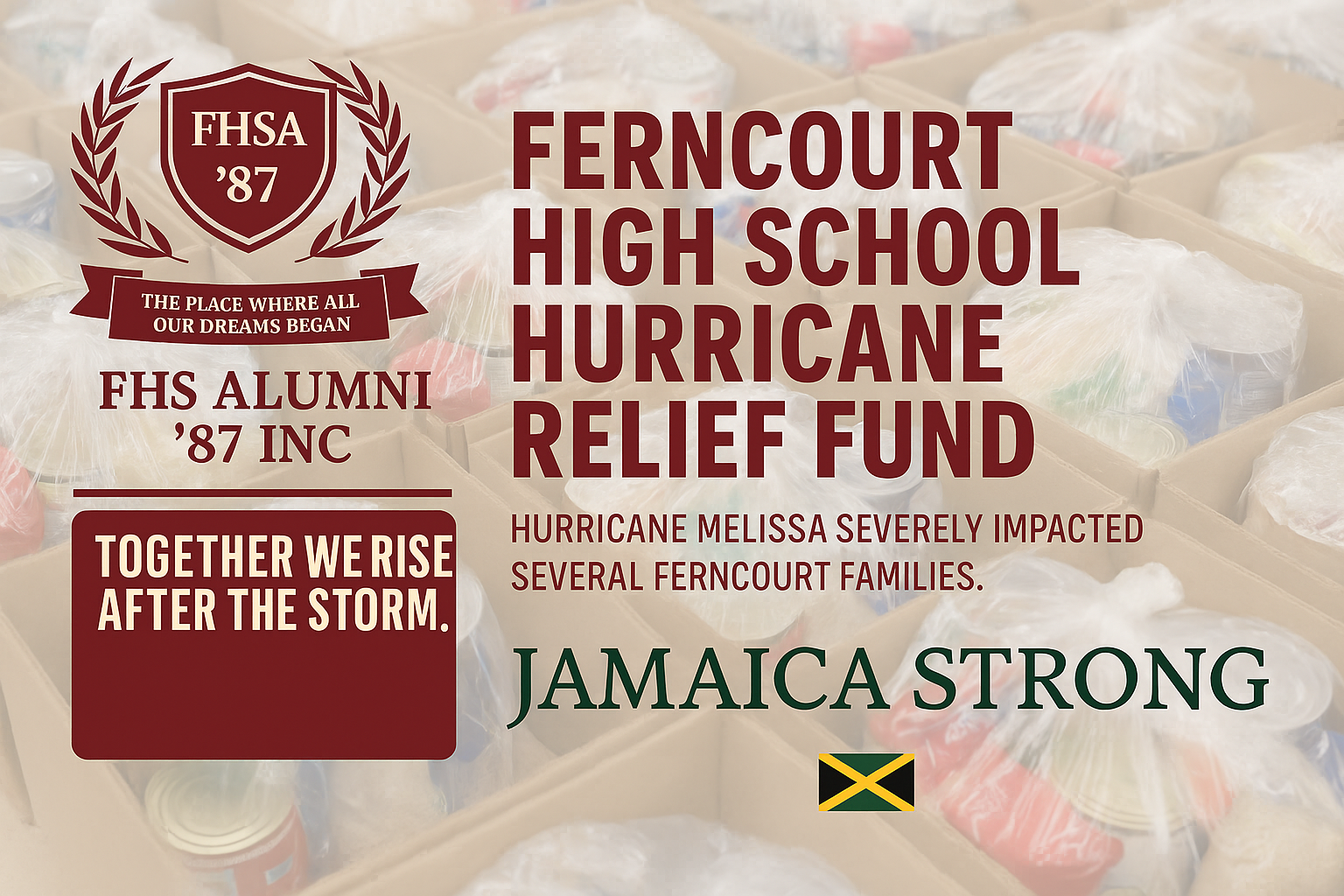 Campaign cover image for Hurricane Melissa Care Packages