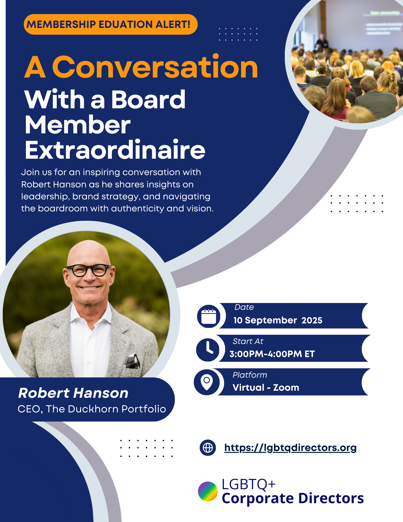 Campaign cover image for Association of LGBTQ+ Corporate Directors Webinar: A Conversation with Board Member Extraordinaire