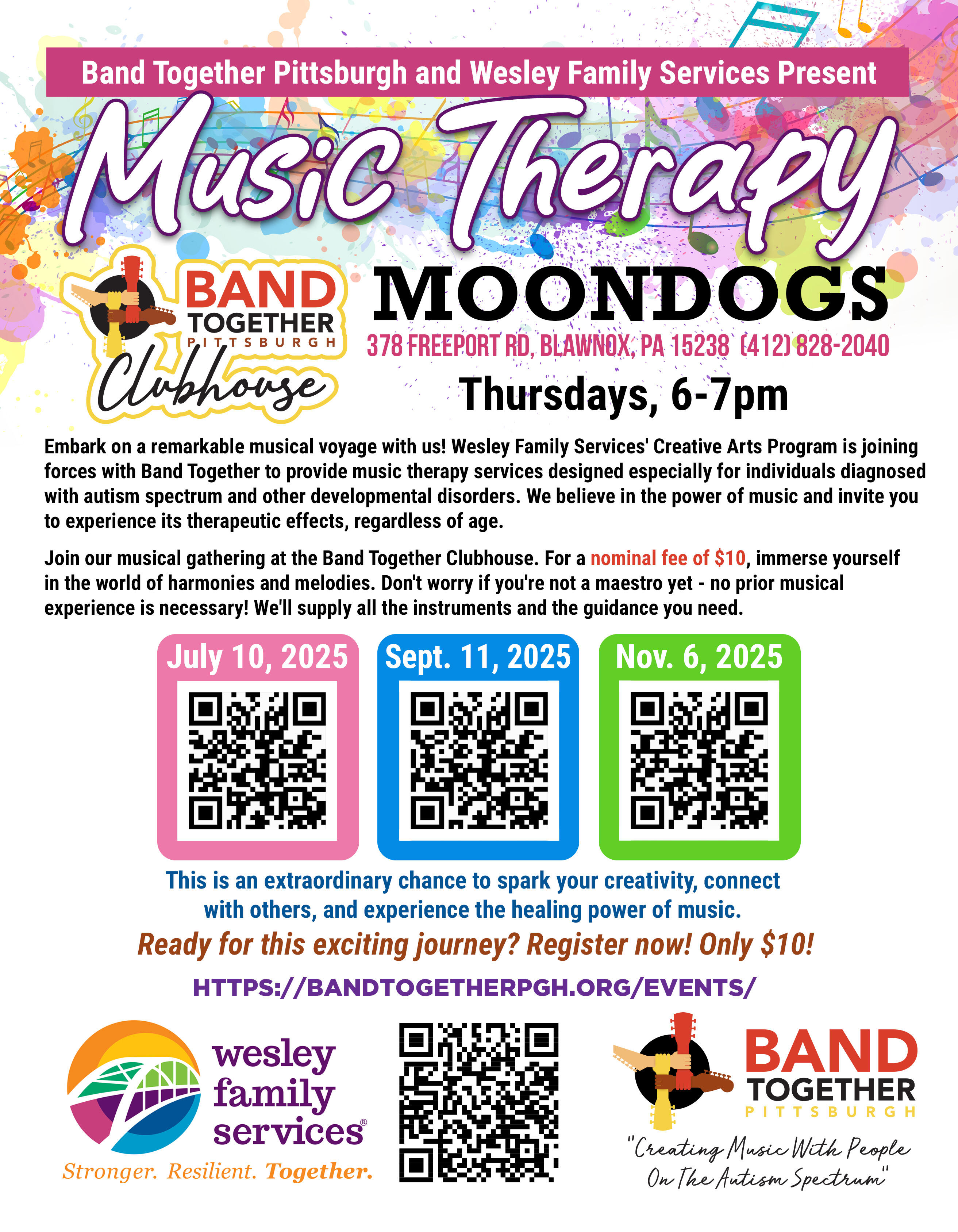 Campaign cover image for 11/6/2025 Music Therapy Night @ Moondogs