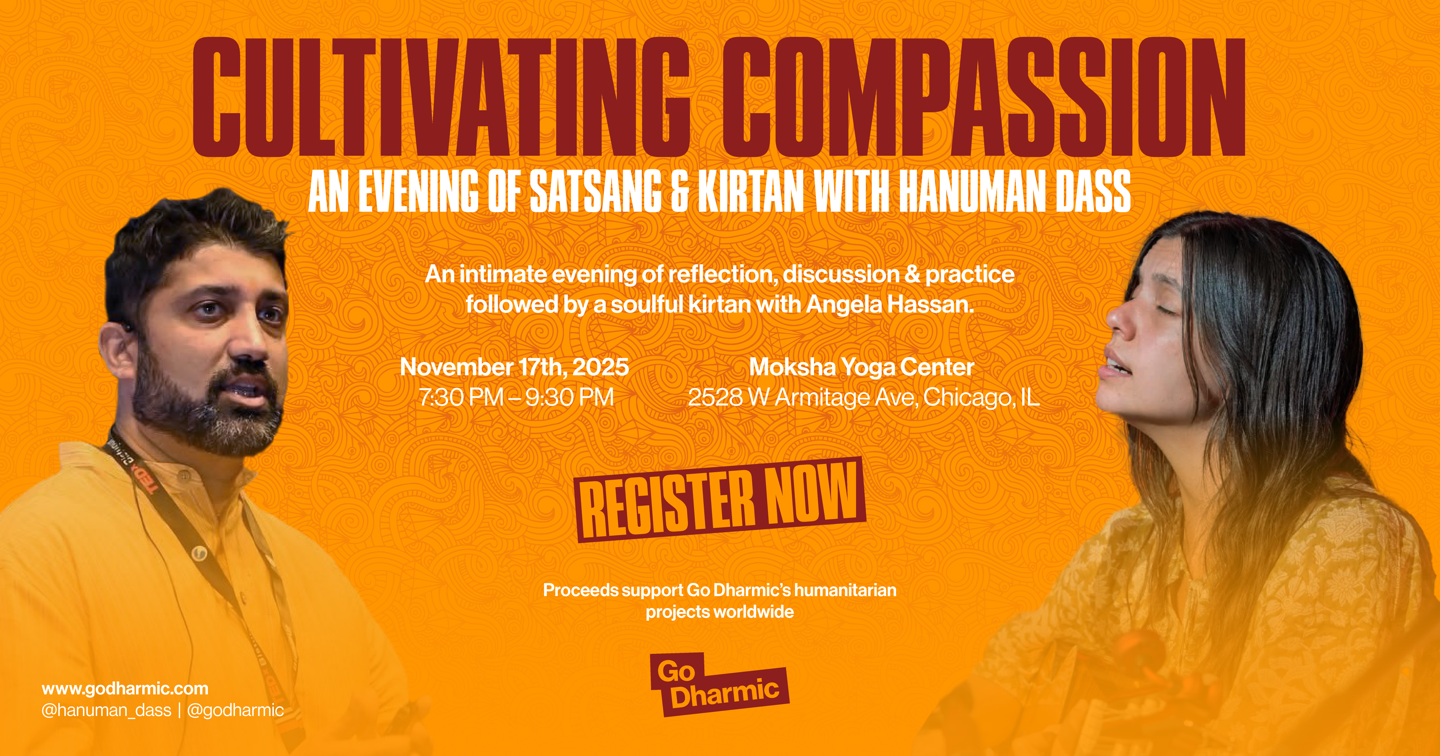 Campaign cover image for Cultivating Compassion - An Evening of Satsang & Kirtan with Hanuman Dass