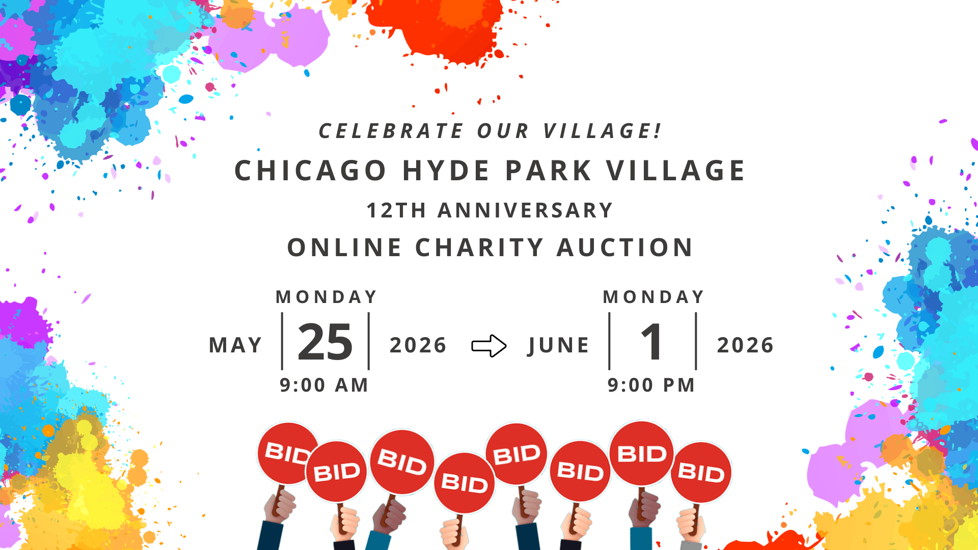 Campaign cover image for CHPV 12th Anniversary Charity Auction, May 25-June 1, 2026