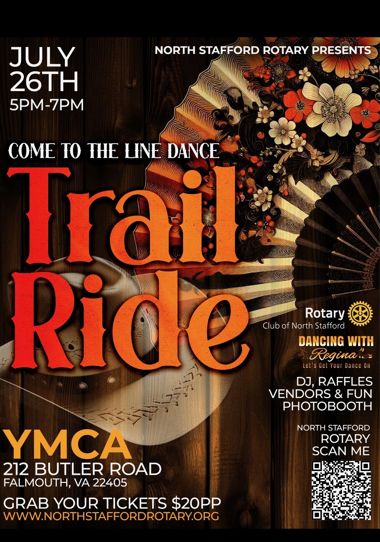 Campaign cover image for North Stafford Rotary Presents Come to the Line Dance Trail Ride