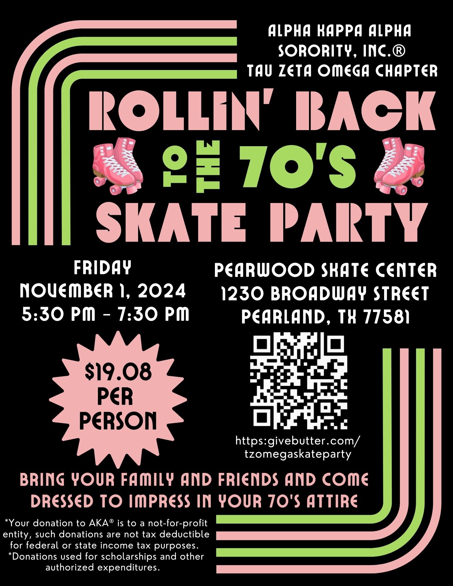 Campaign cover image for Rollin' Back to the 70's Skate Party
