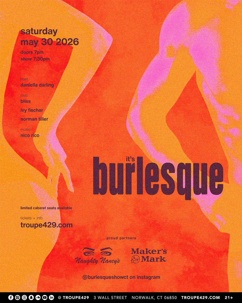 Campaign cover image for It's Burlesque MAY show! at Troupe429 (SAT MAY 30, 2026 // 7:30PM)