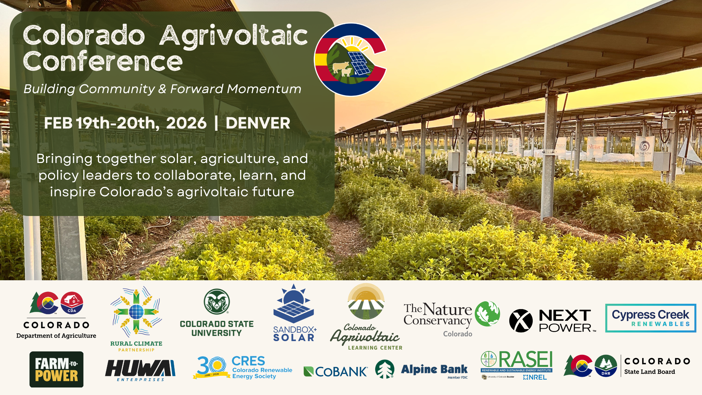 Campaign cover image for Colorado Agrivoltaic Conference: Virtual Attendance