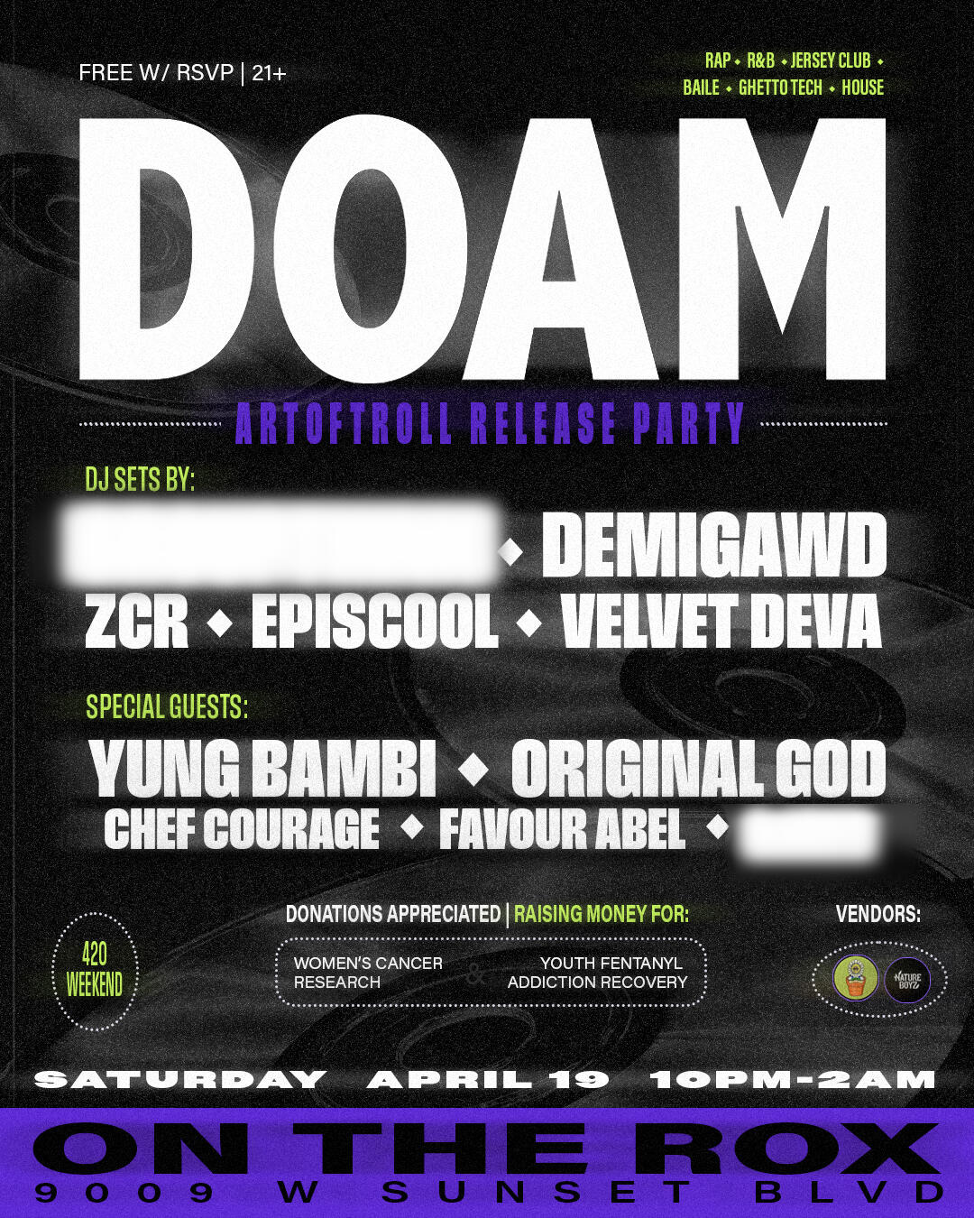 Campaign cover image for DOAM LA 4/19 Fundraiser