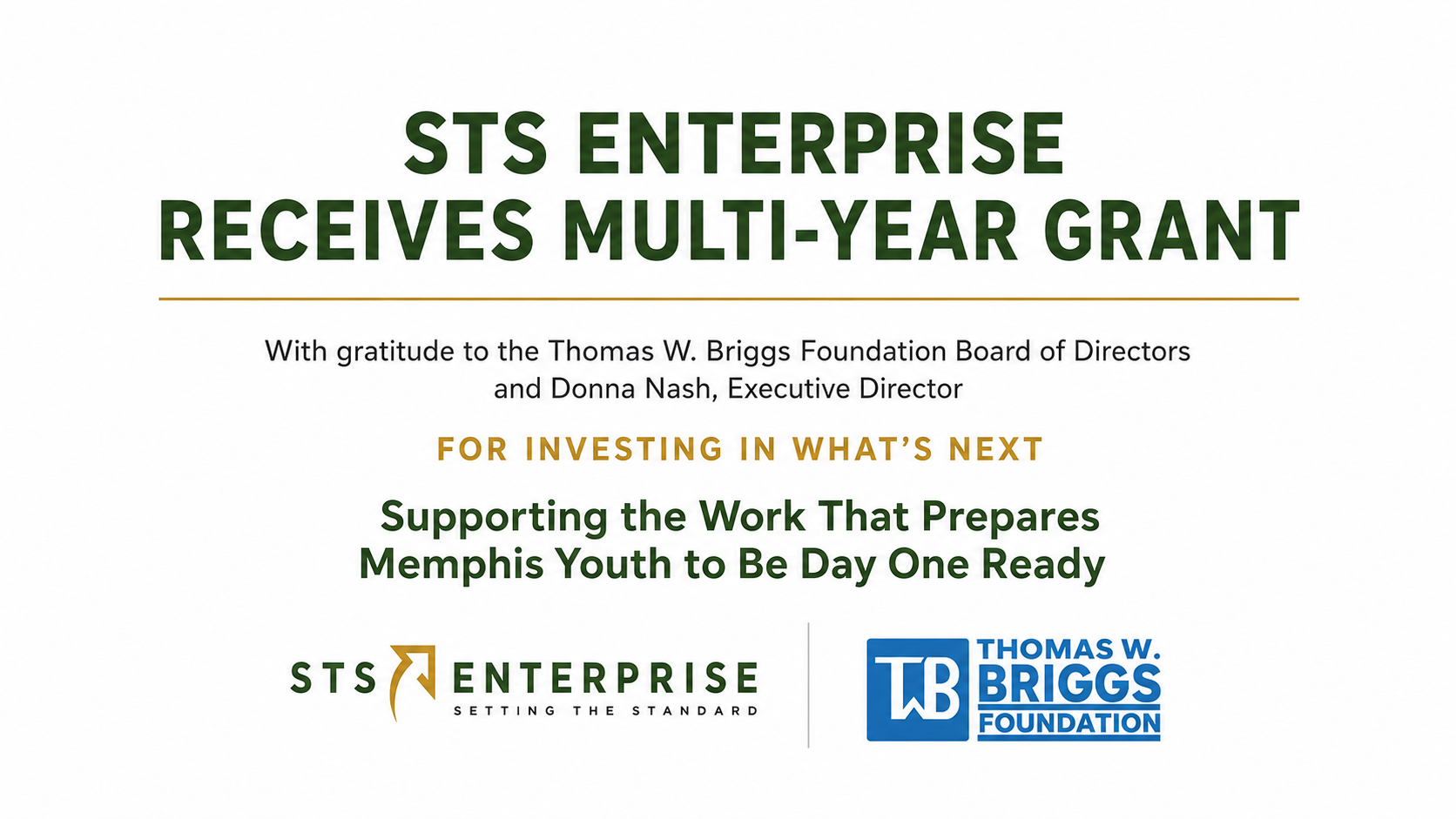 Campaign cover image for 8/28 - Setting the Standard Enterprise (STS Enterprise)