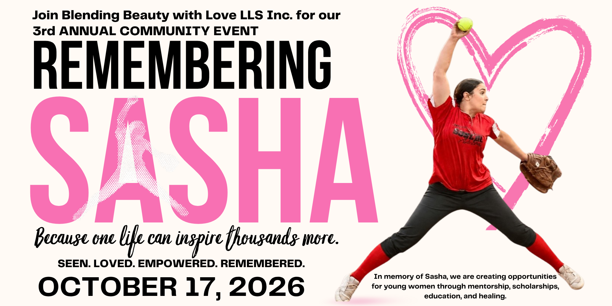 Campaign cover image for Remembering Sasha 2026 Auction