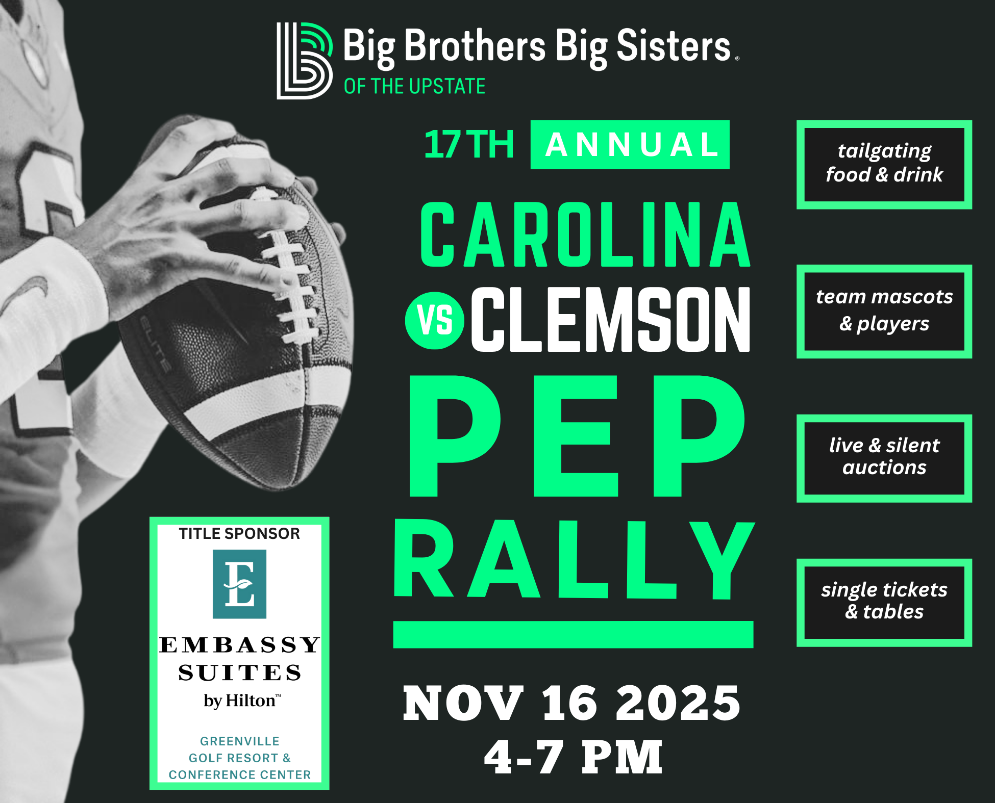 Campaign cover image for 17th Annual Carolina-Clemson Pep Rally