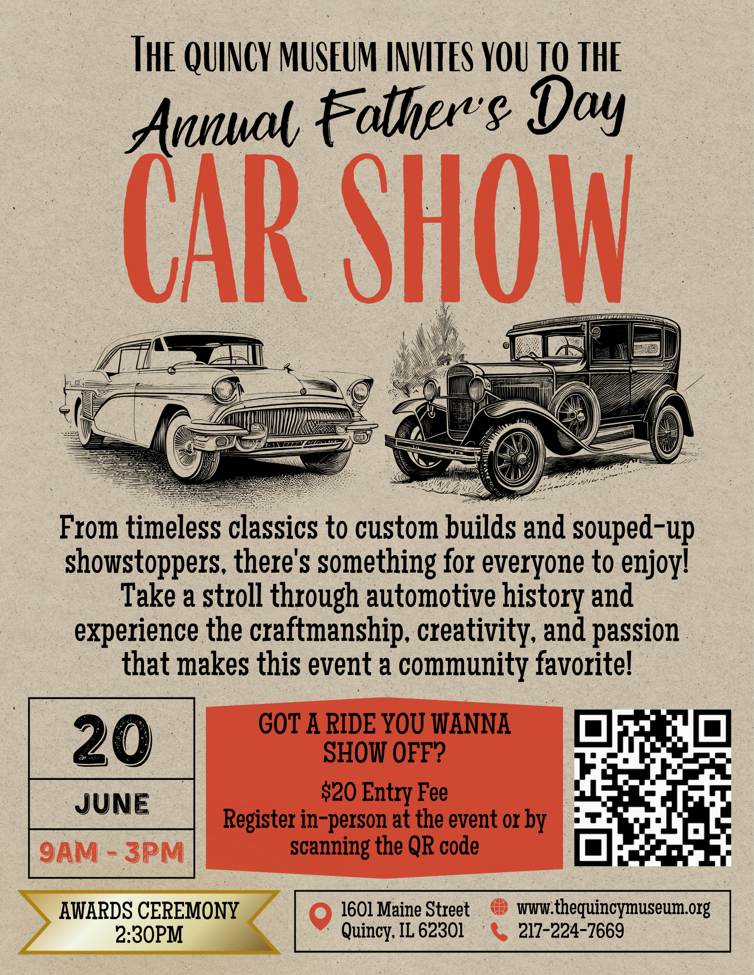 Campaign cover image for The Quincy Museum Annual Father's Day Car Show