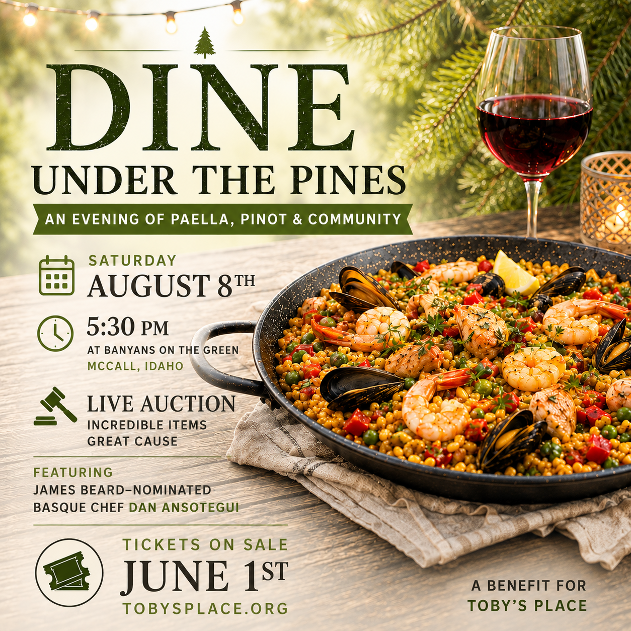 Campaign cover image for Dine Under the Pines