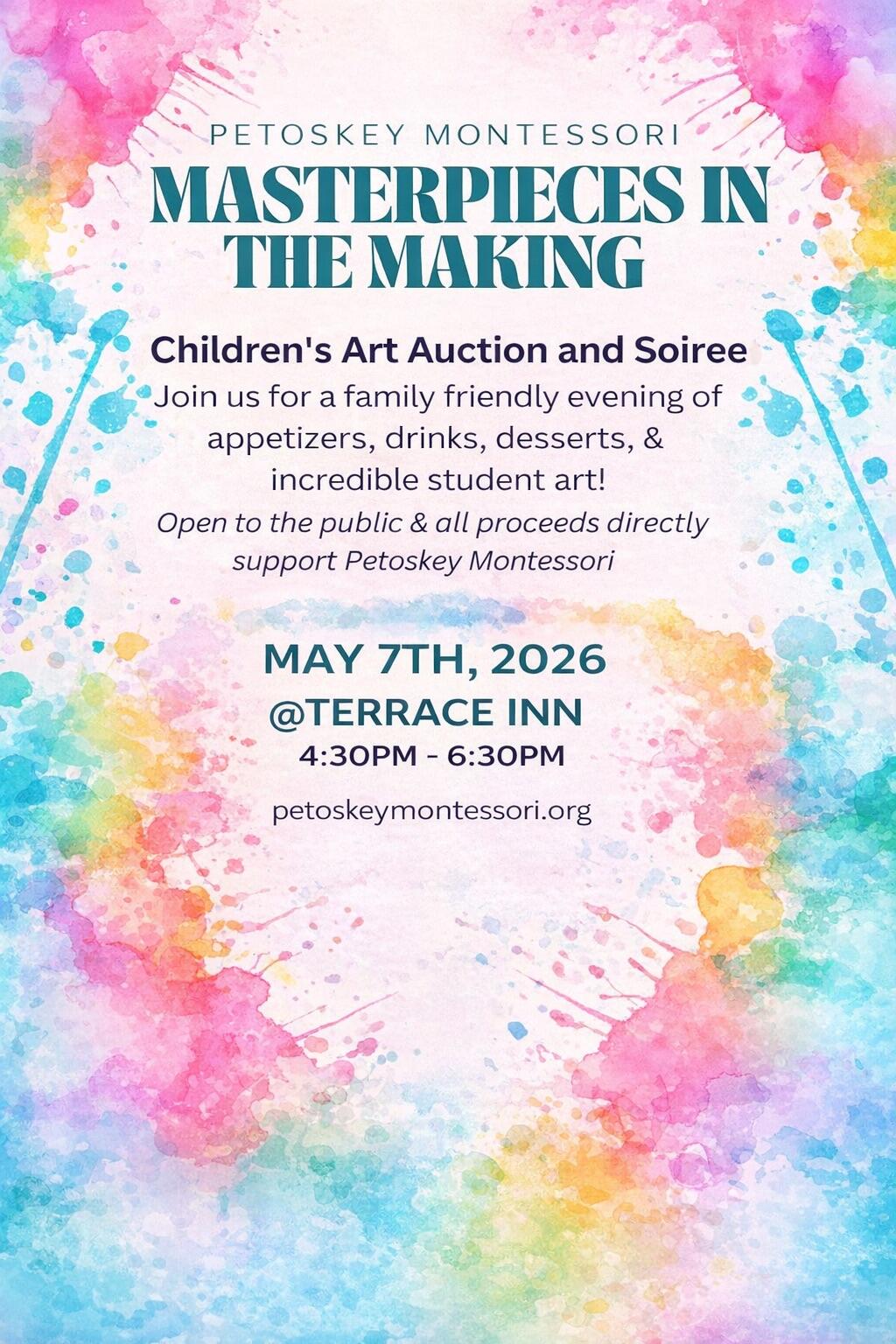 Campaign cover image for Masterpieces in the Making | Petoskey Montessori Art Show and Auction