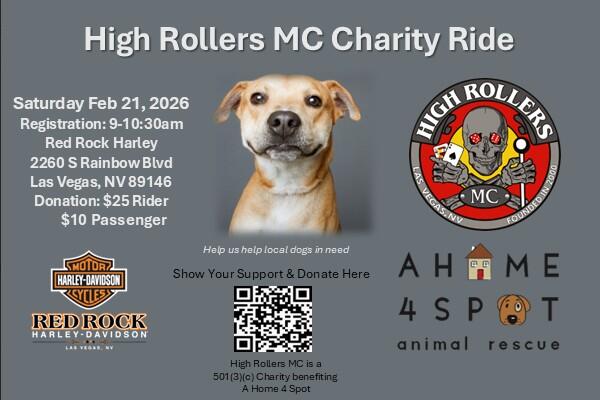 Campaign cover image for High Rollers MC A Home 4 Spot Charity Ride 2026