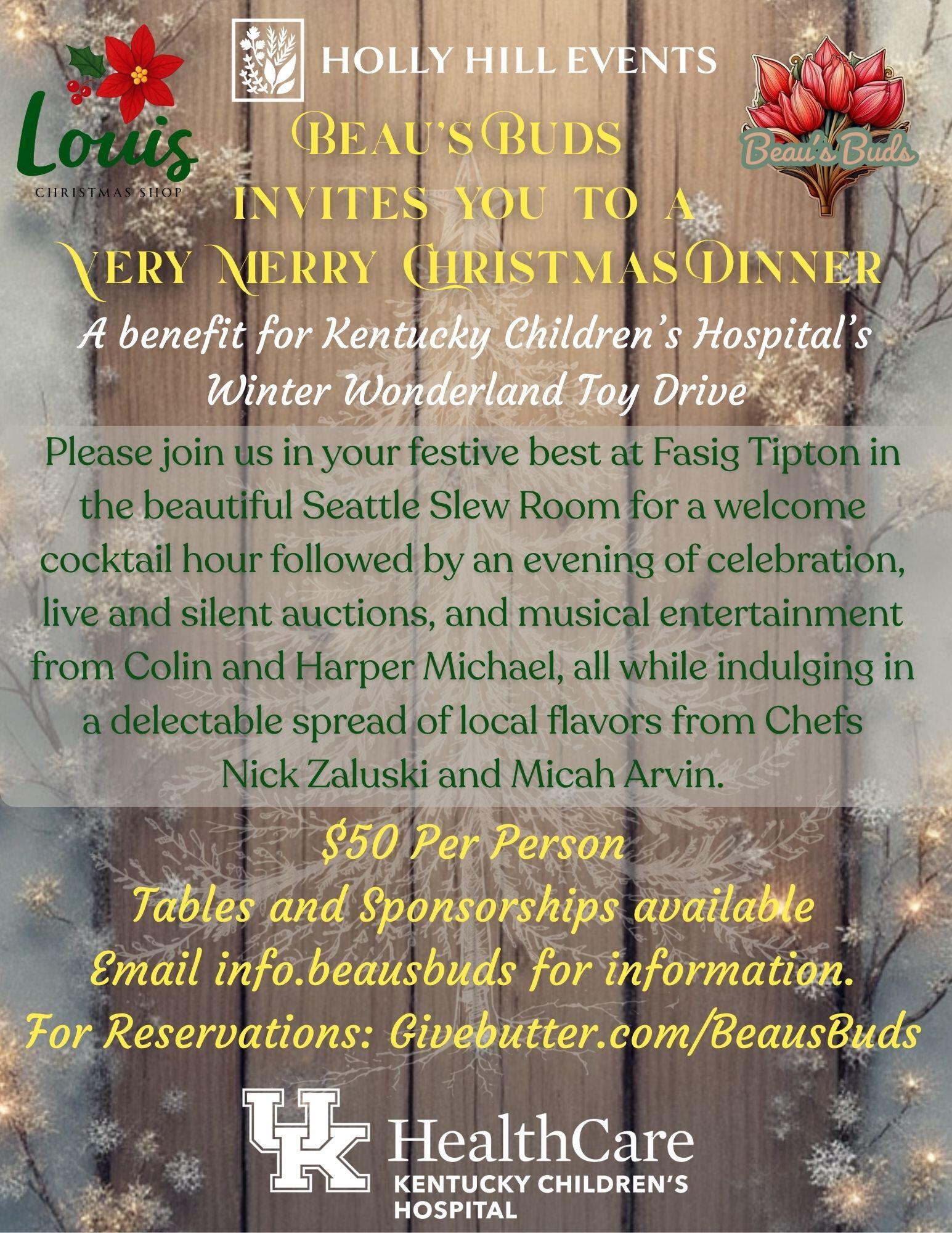 Campaign cover image for Beau's Buds Hosts: A Very Merry Christmas Dinner