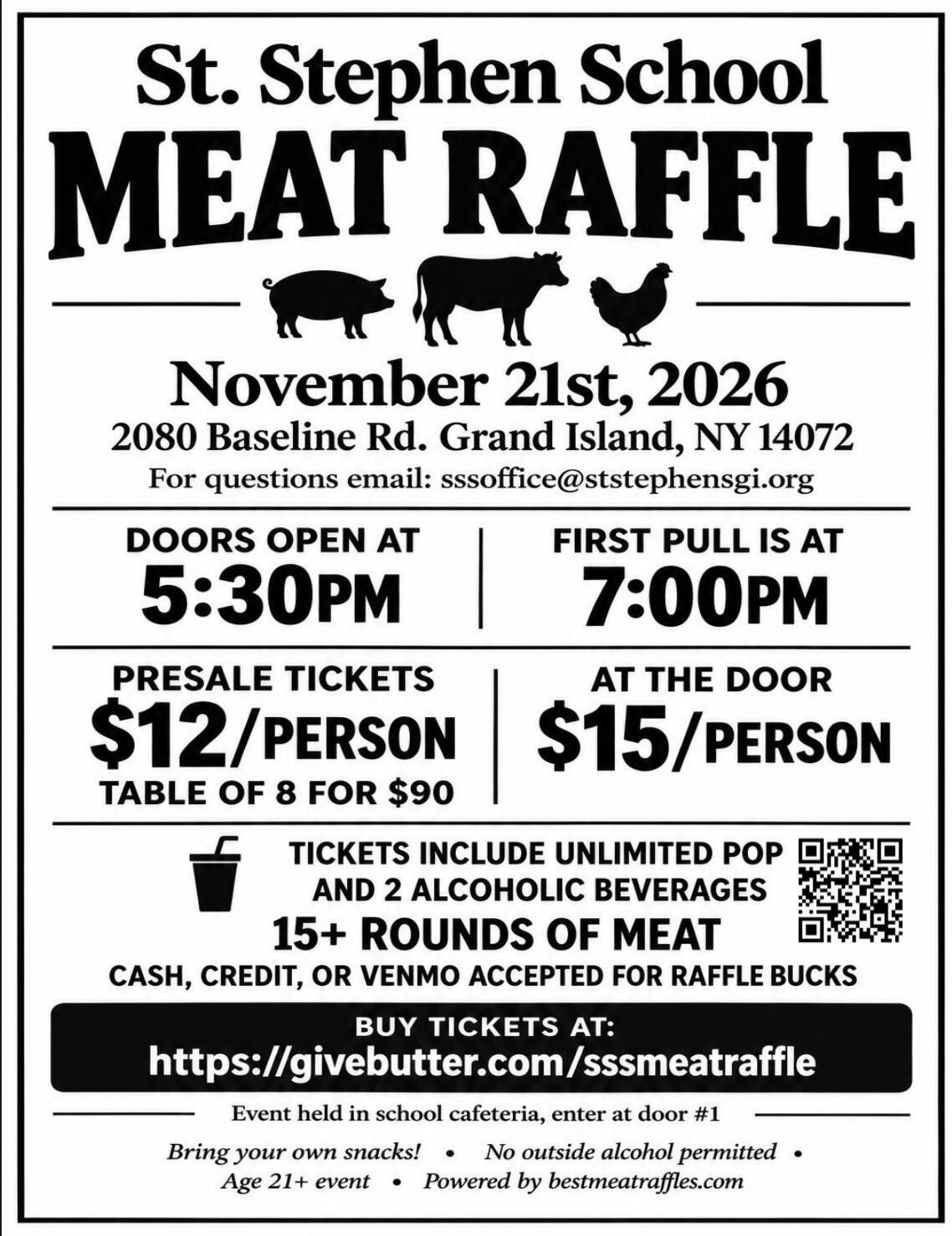Campaign cover image for St. Stephen School 🐄🦃 Meat Raffle 🐖🐔