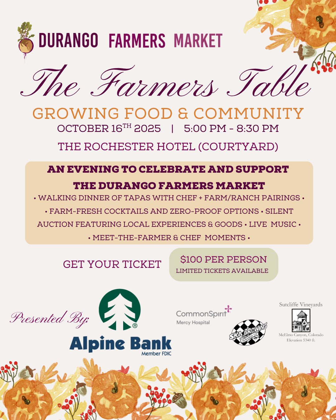 Campaign cover image for The Farmers Table - Silent Auction