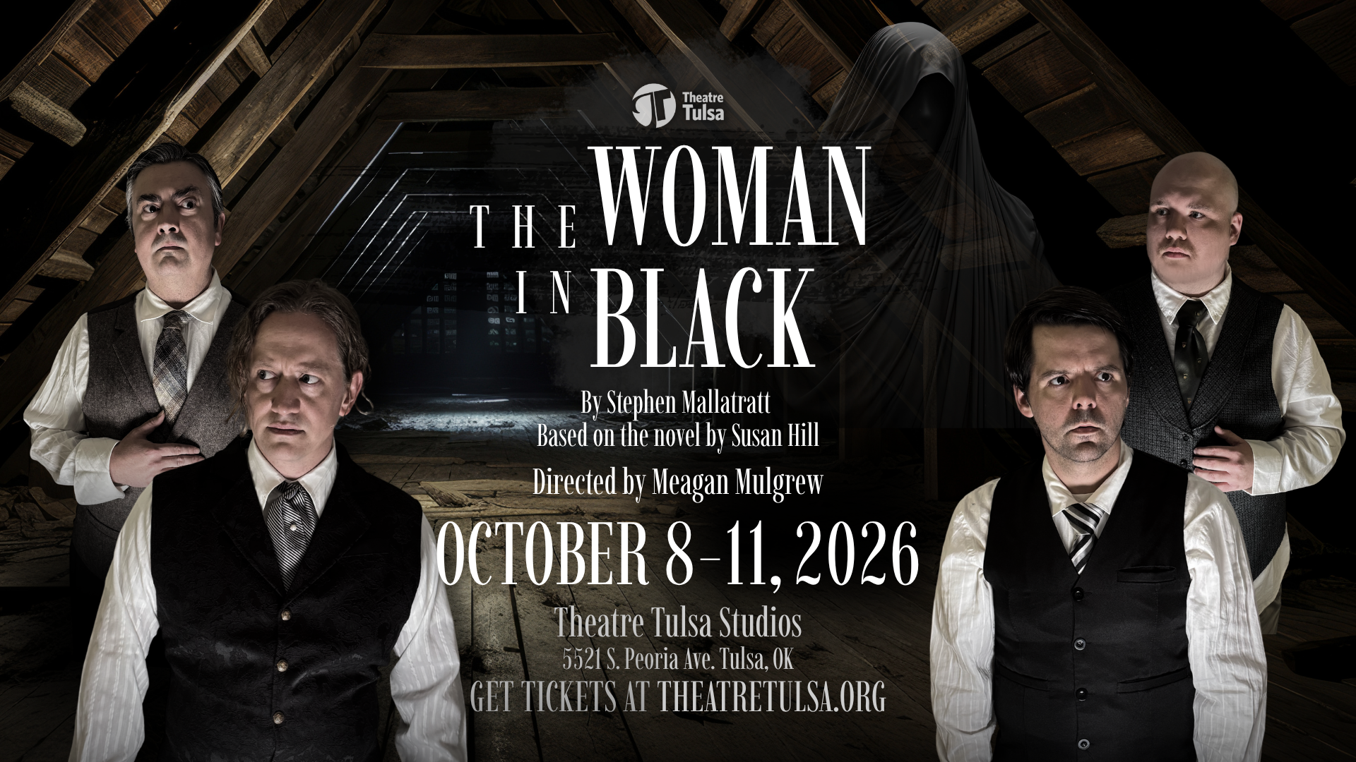 Campaign cover image for The Woman in Black, presented by Theatre Tulsa