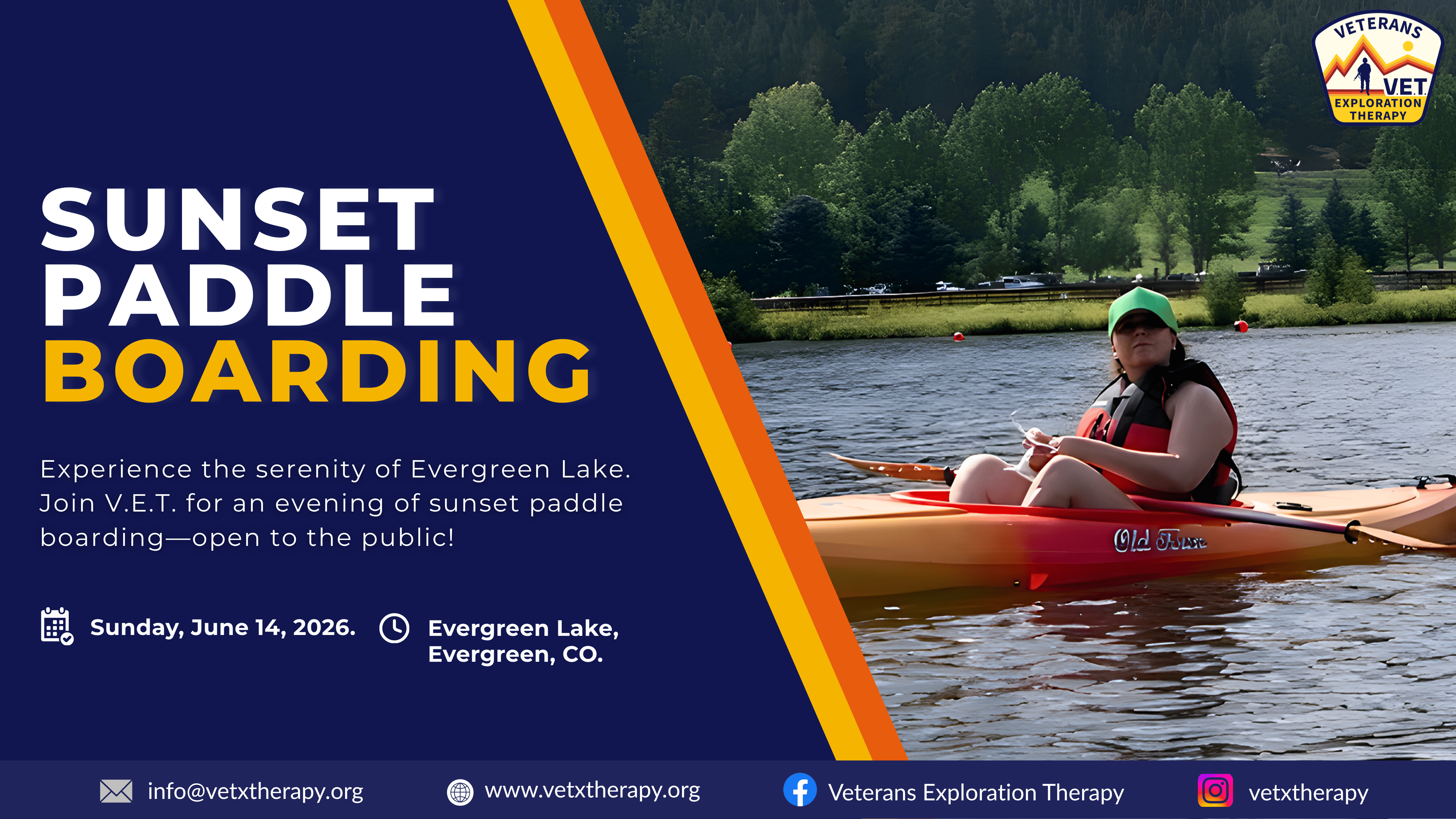 Campaign cover image for Sunset Paddle Boarding at Evergreen Lake