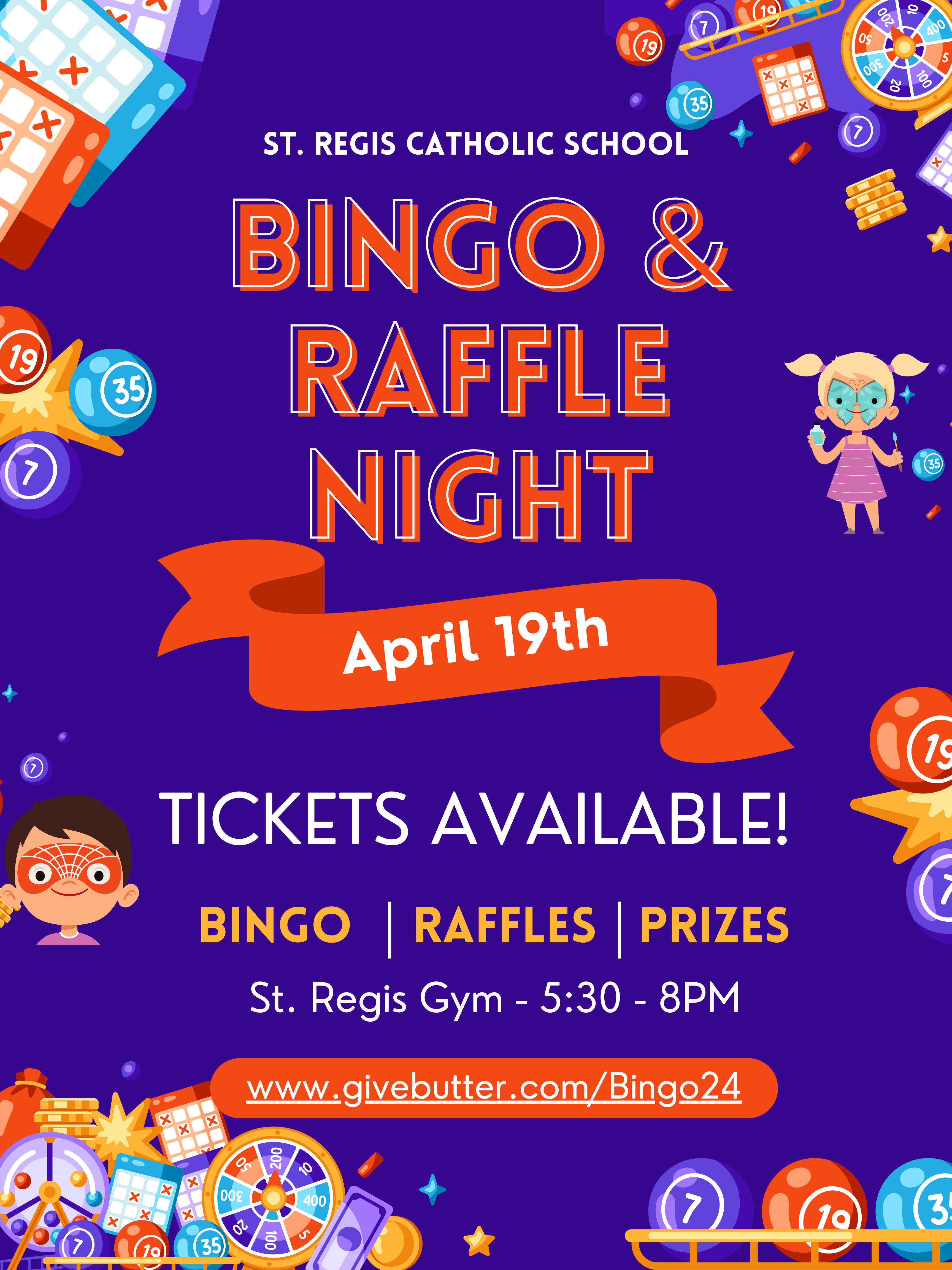 Campaign cover image for St. Regis Family Bingo & Raffle Night!