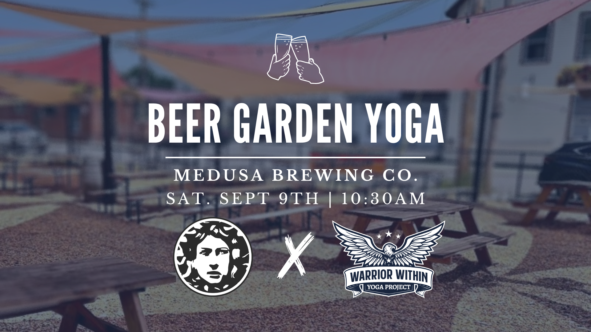 Campaign cover image for Beer Garden Yoga | Benefit at Medusa Sept 9