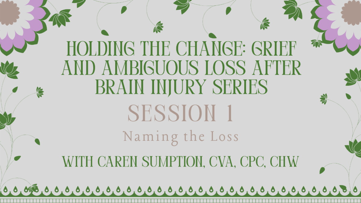 Campaign cover image for Holding The Change: Grief and Ambiguous Loss After a Brain Injury